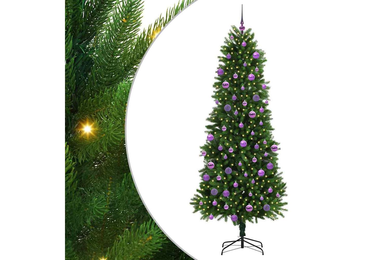 Vidaxl Christmas Tree With 300 Leds With Stand Green 240 Cm Pe