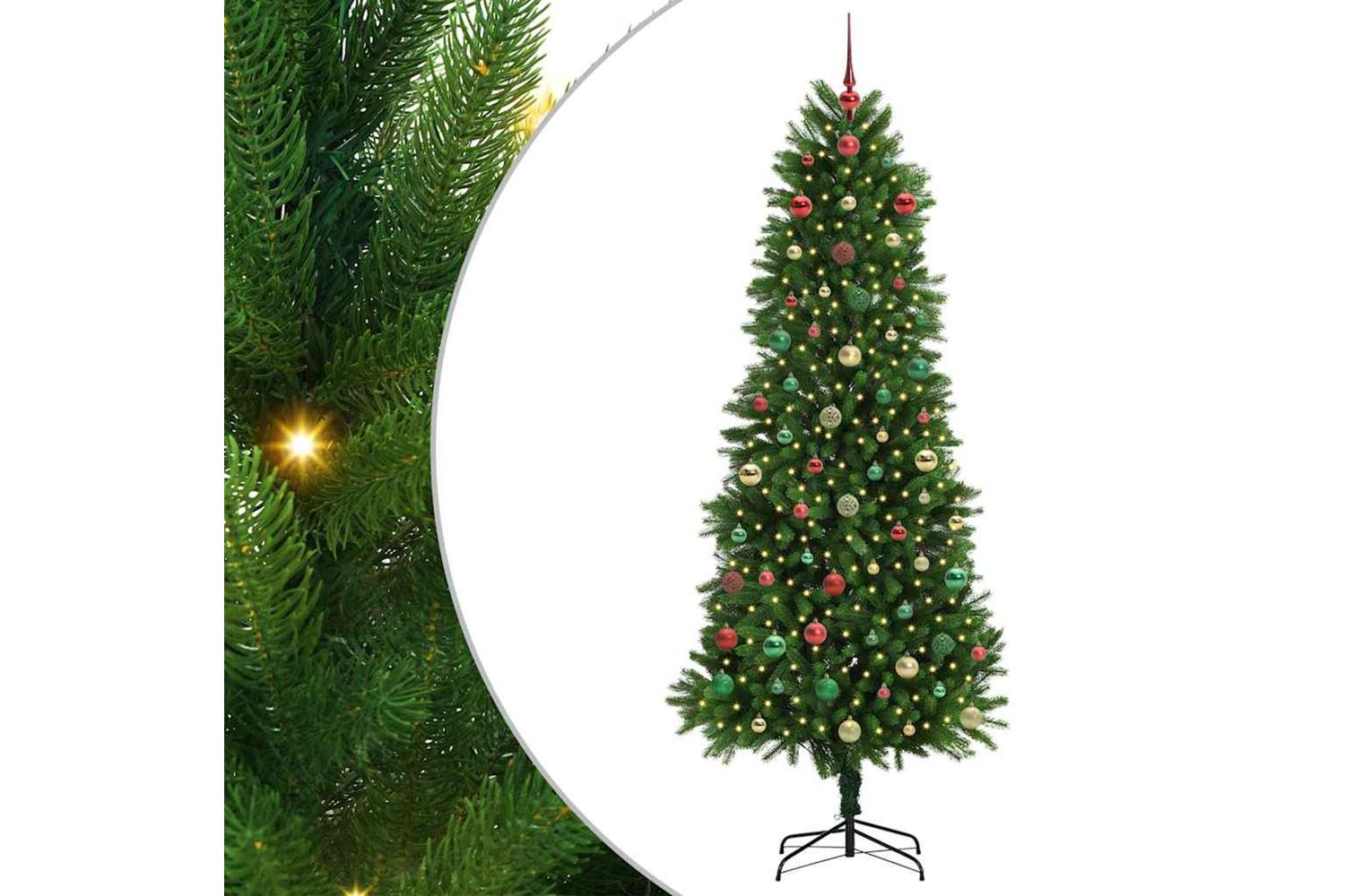 Vidaxl Christmas Tree With 300 Leds With Stand Green 240 Cm Pe