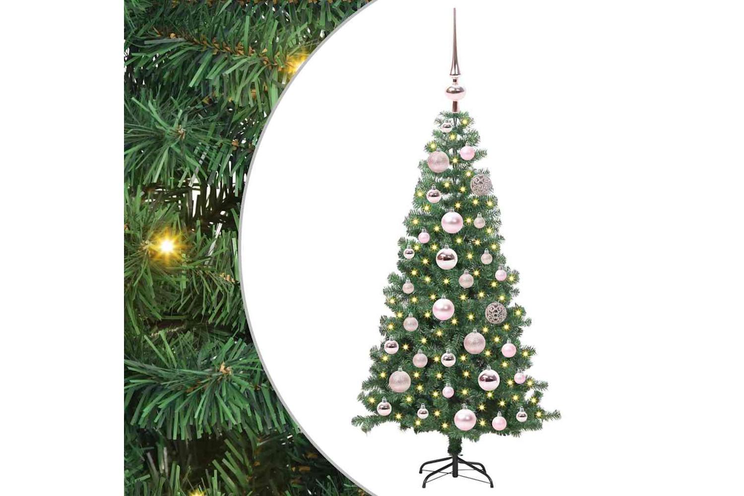 Vidaxl Christmas Tree With 150 Leds With Stand Green 120 Cm Pvc