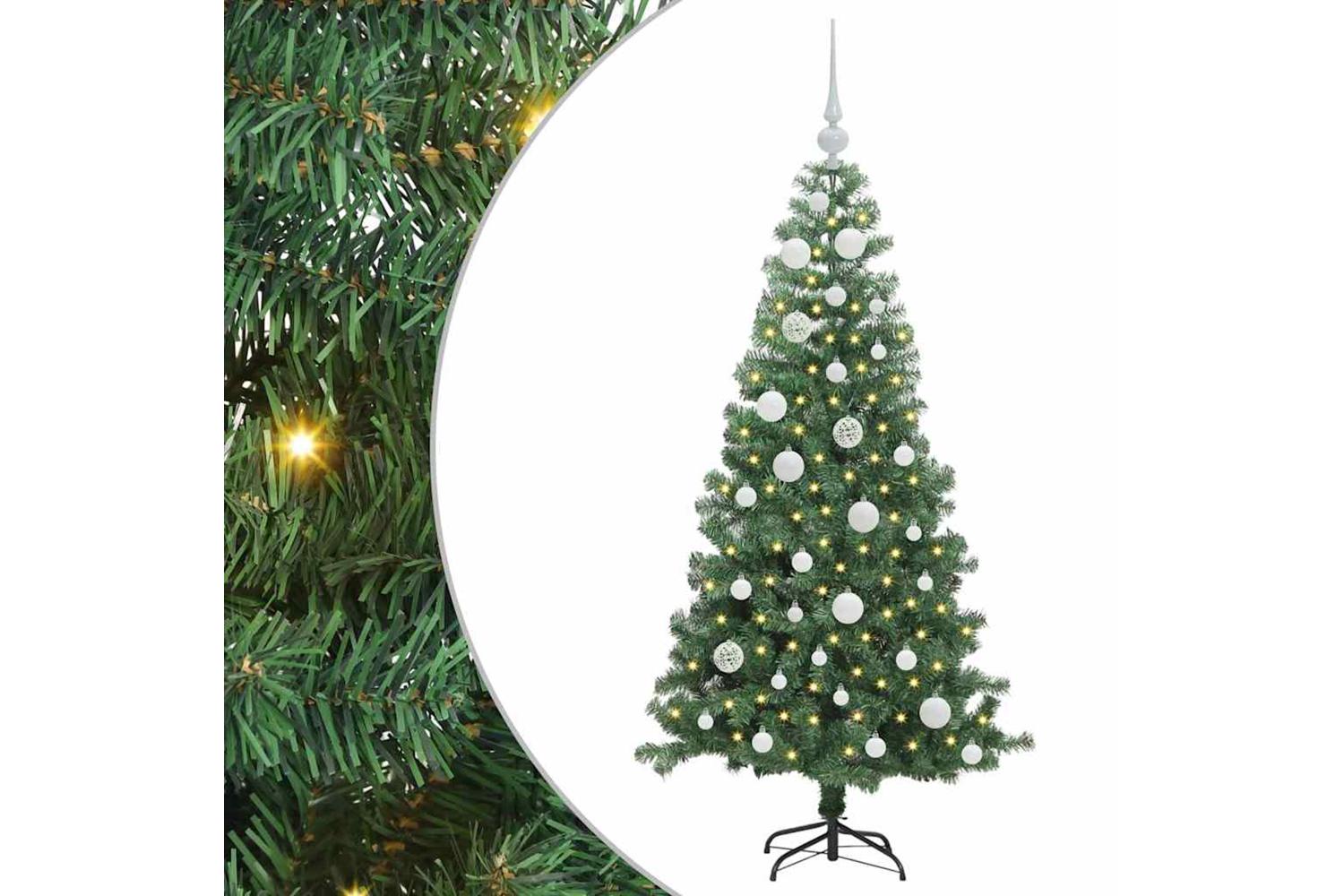 Vidaxl Christmas Tree With 150 Leds With Stand Green 120 Cm Pvc