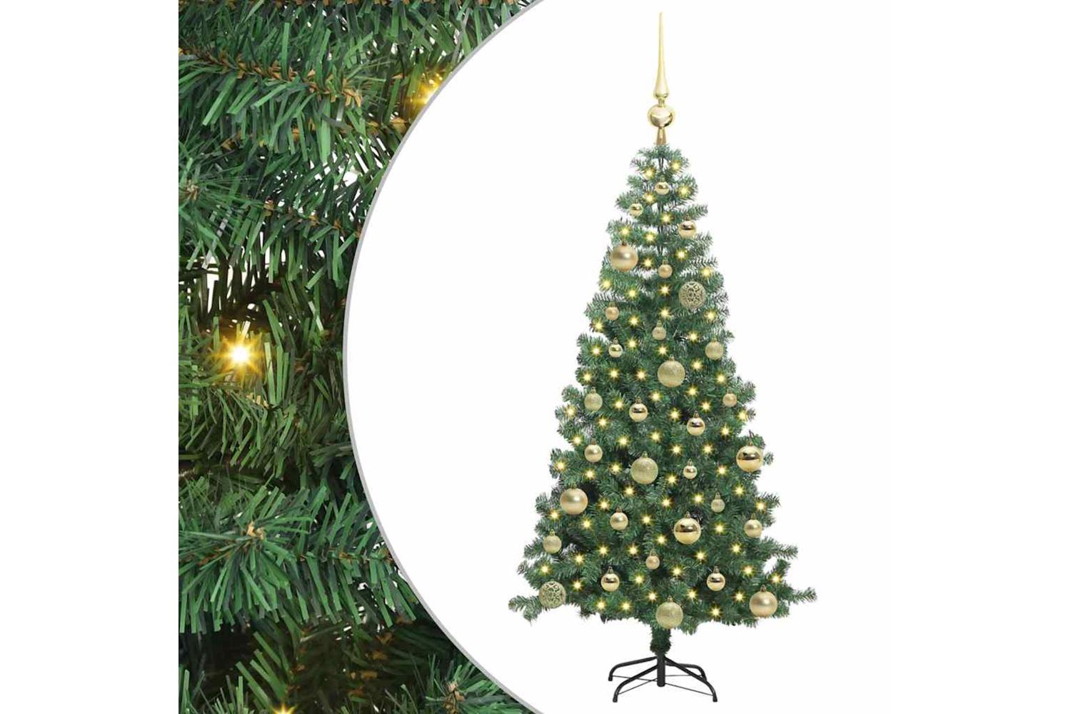 Vidaxl Christmas Tree With 150 Leds With Stand Green 120 Cm Pvc