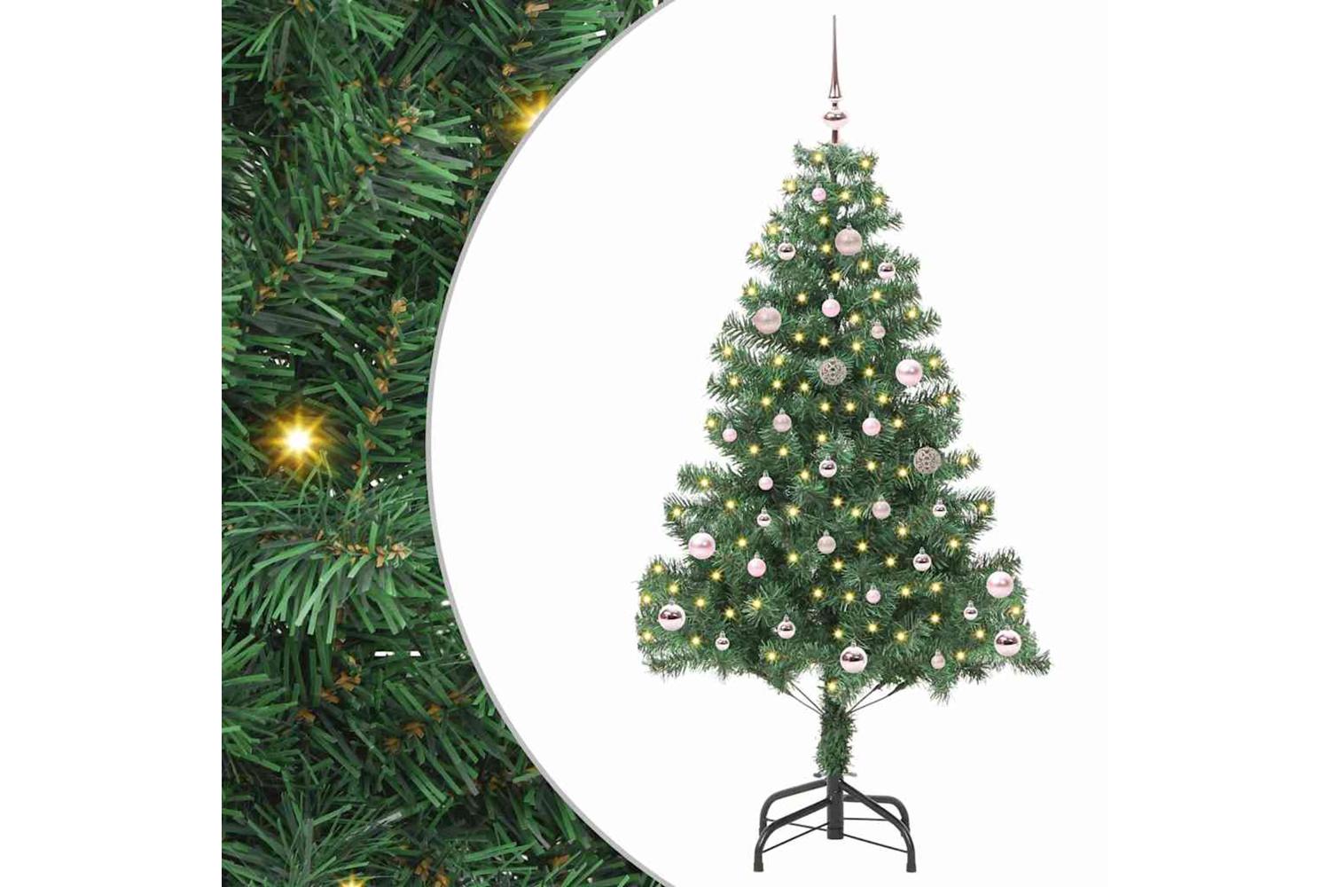 Vidaxl Christmas Tree With 150 Leds With Stand Green 150 Cm Pvc