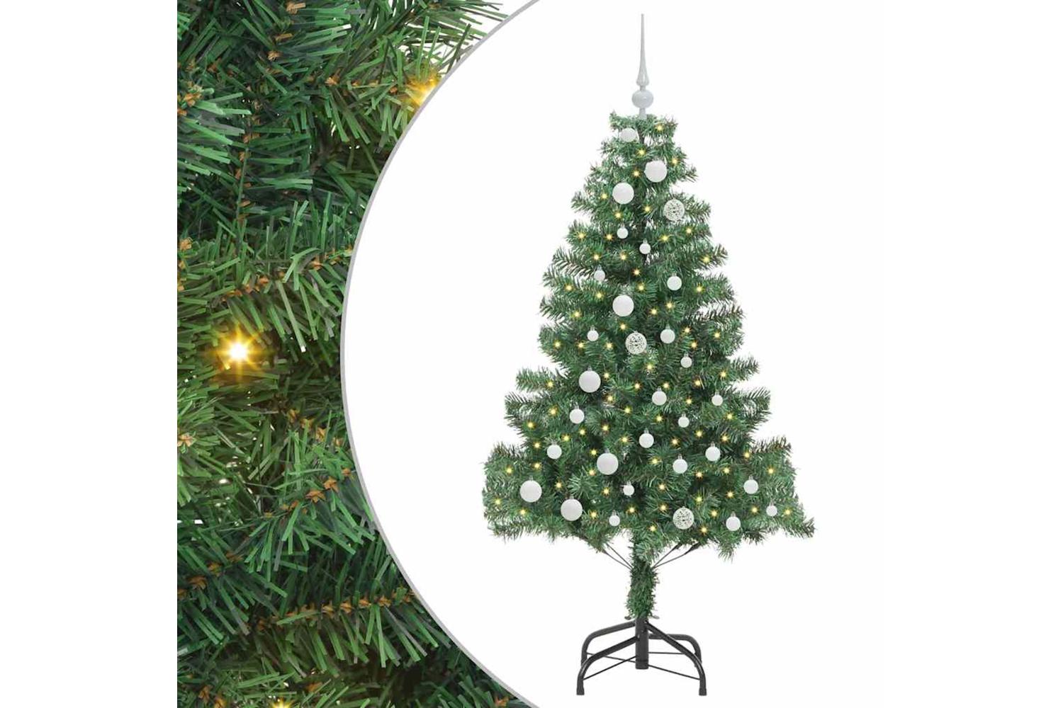 Vidaxl Christmas Tree With 150 Leds With Stand Green 150 Cm Pvc