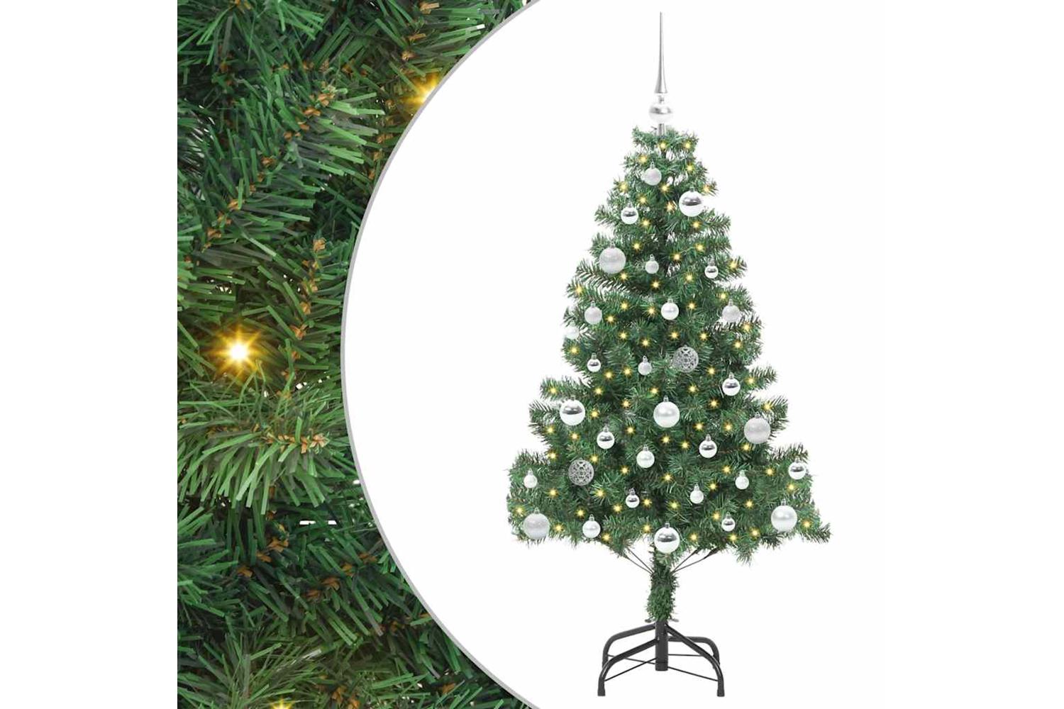 Vidaxl Christmas Tree With 150 Leds With Stand Green 150 Cm Pvc