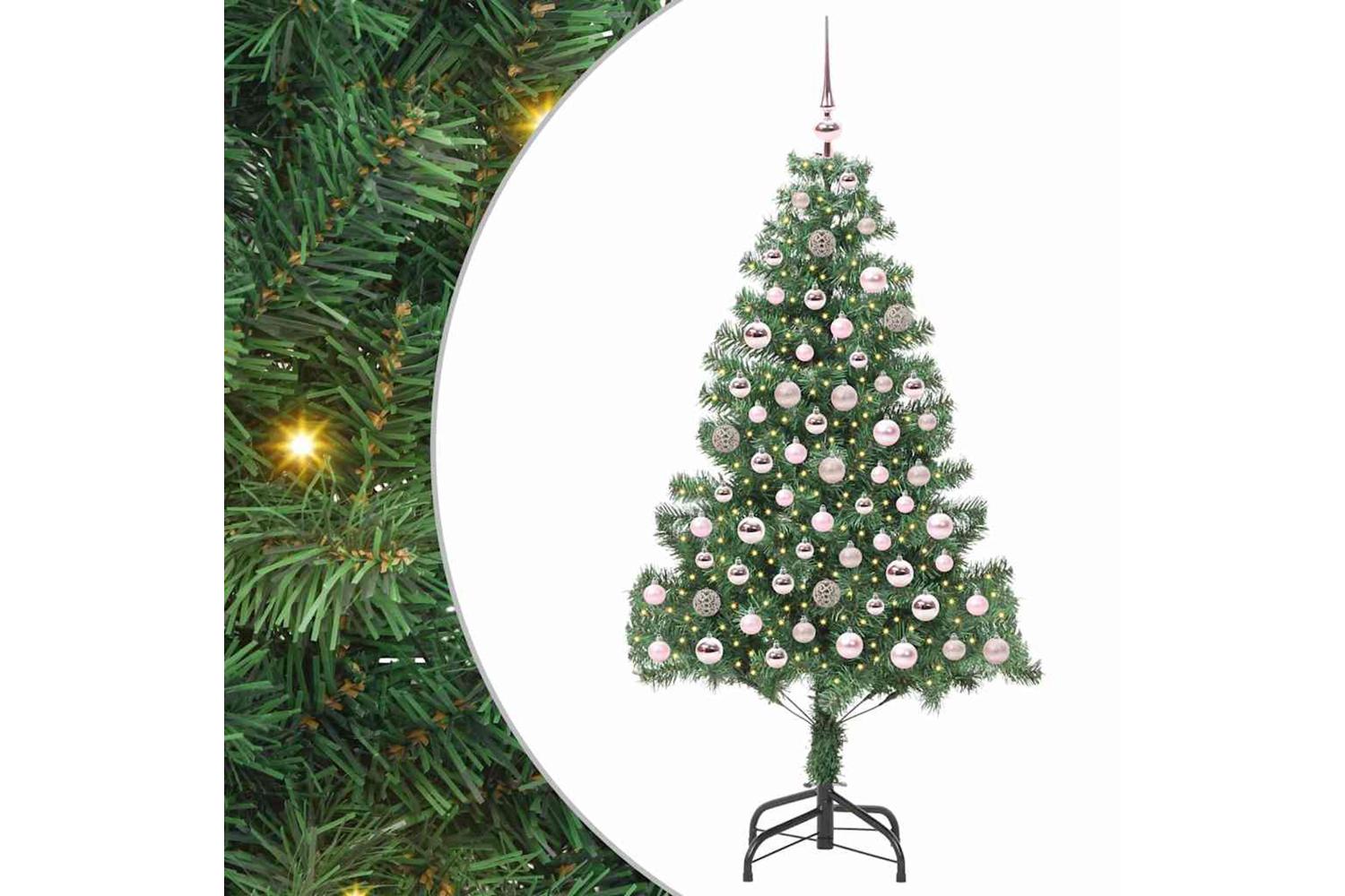 Vidaxl Christmas Tree With 300 Leds With Stand Green 180 Cm Pvc