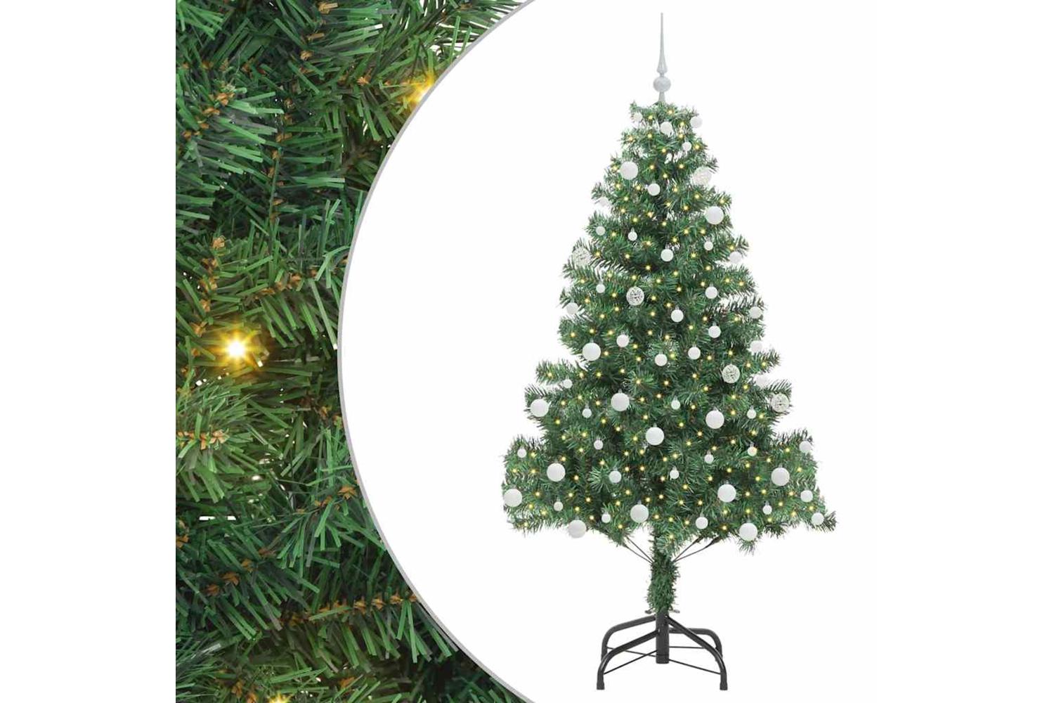 Vidaxl Christmas Tree With 300 Leds With Stand Green 180 Cm Pvc