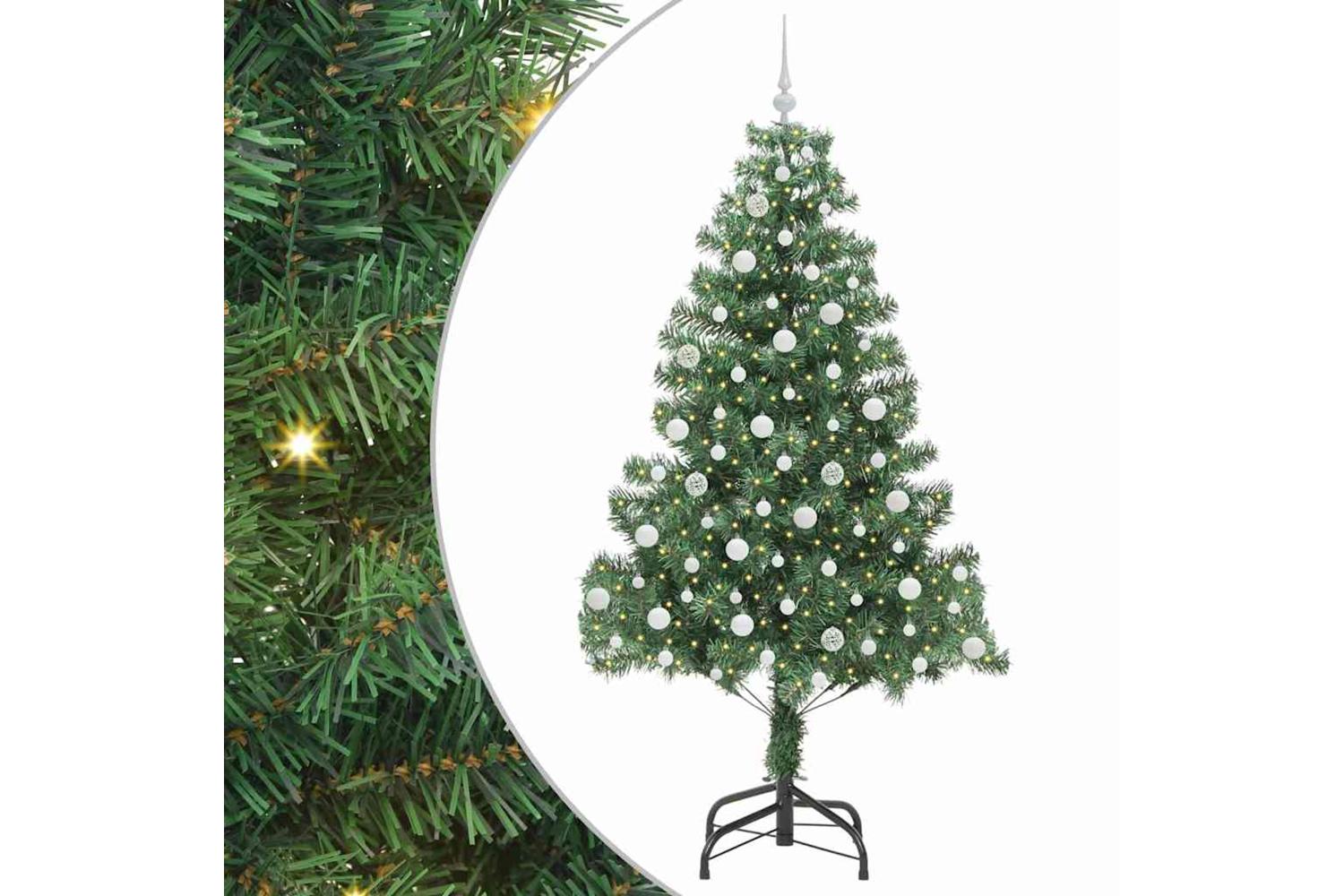 Vidaxl Christmas Tree With 300 Leds With Stand Green 210 Cm Pvc