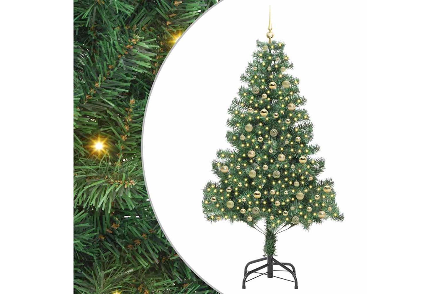 Vidaxl Christmas Tree With 300 Leds With Stand Green 210 Cm Pvc