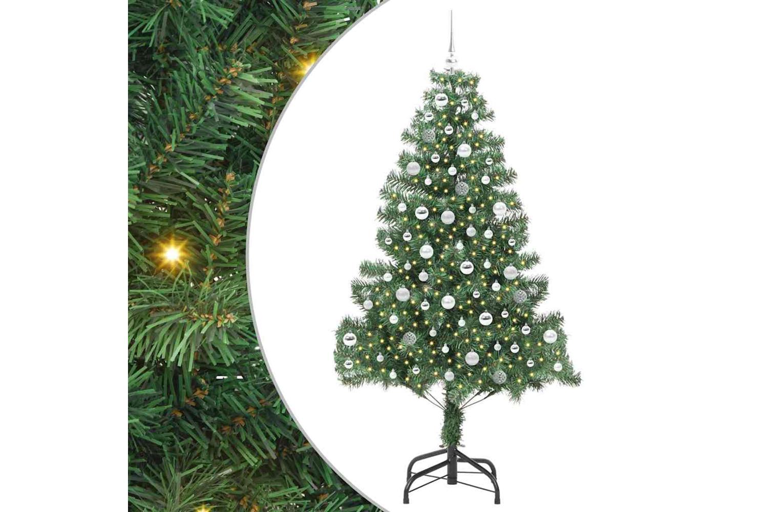 Vidaxl Christmas Tree With 300 Leds With Stand Green 210 Cm Pvc