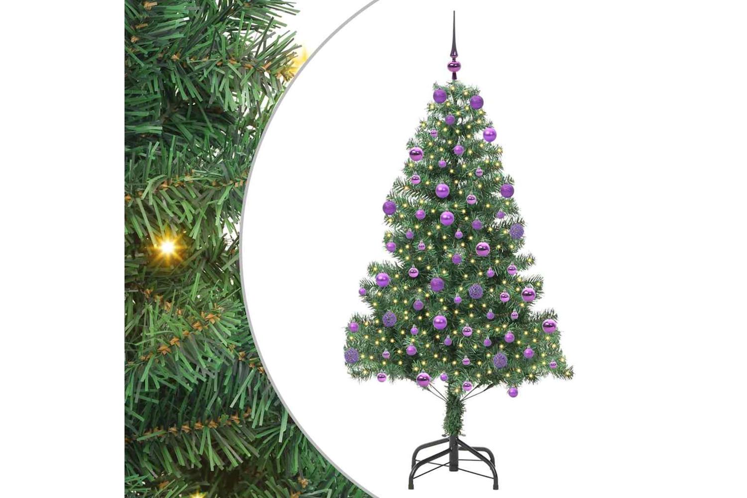 Vidaxl Christmas Tree With 300 Leds With Stand Green 210 Cm Pvc