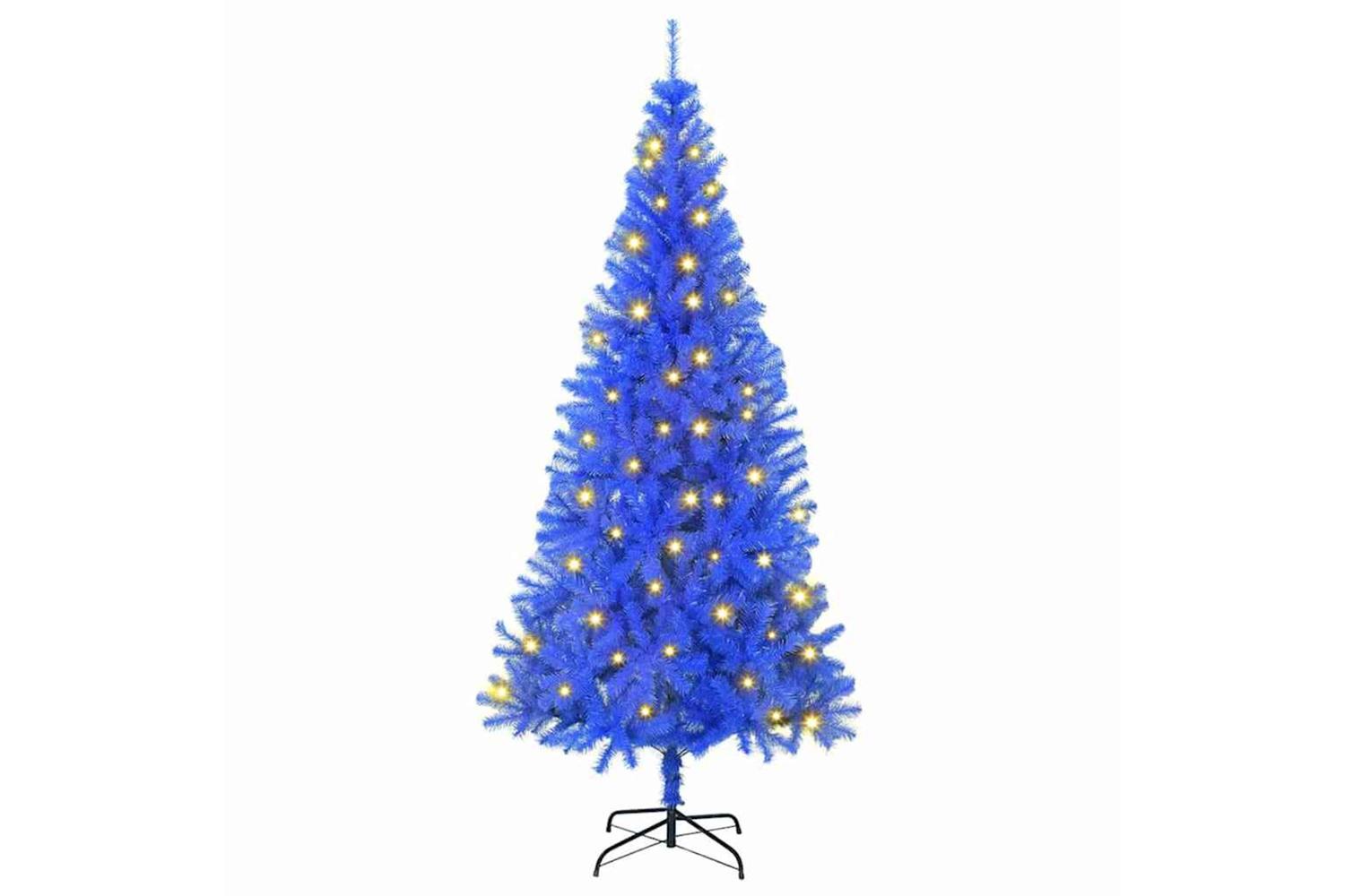 Vidaxl Christmas Tree With 300 Leds With Stand Blue 180 Cm Pvc