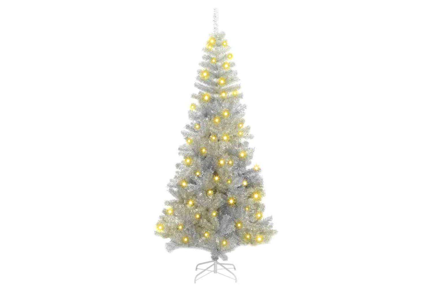 Vidaxl Christmas Tree With 300 Leds With Stand Silver 180 Cm Pet