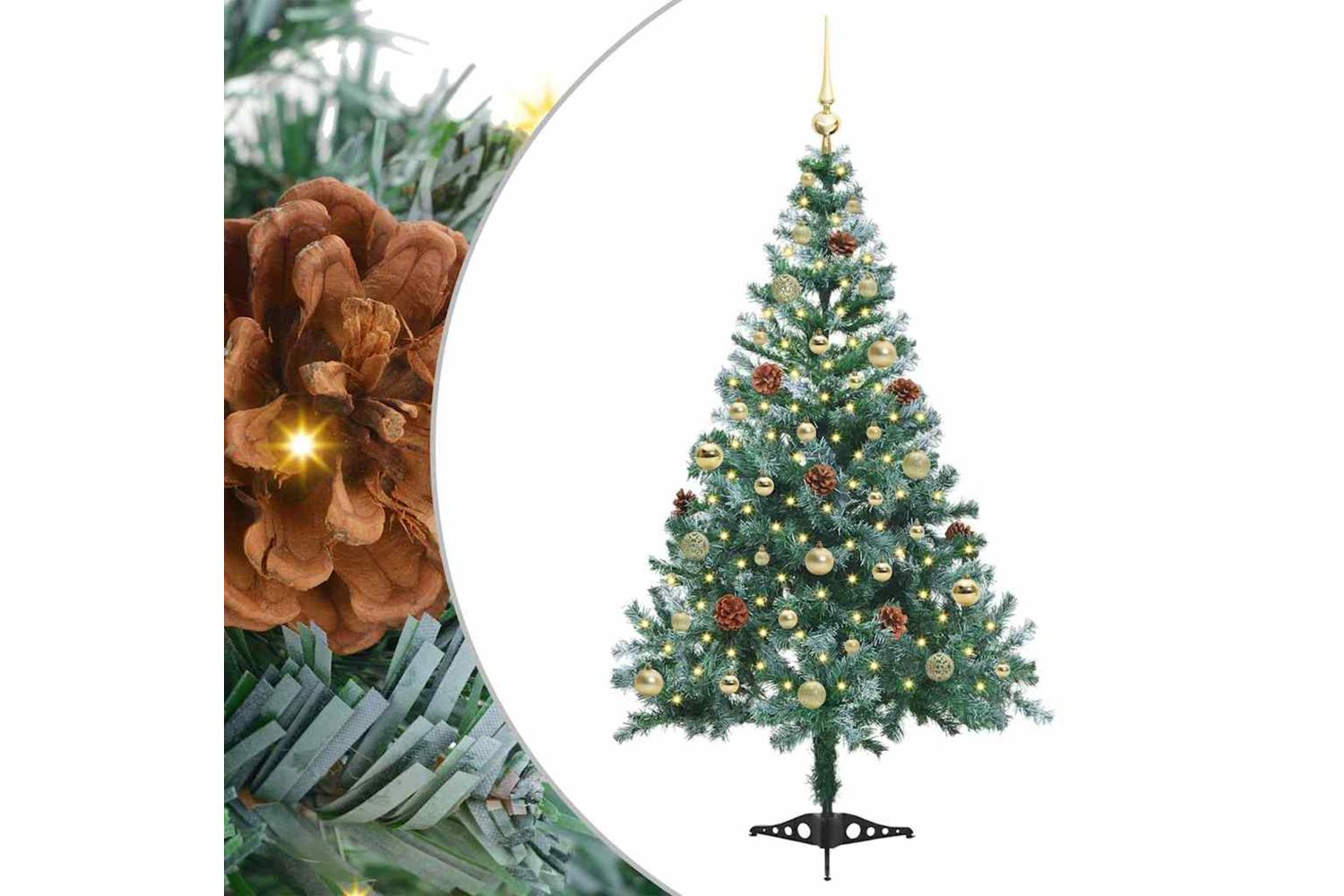 Vidaxl Artificial Christmas Tree With Stand Green 150 Cm Pvc And Steel