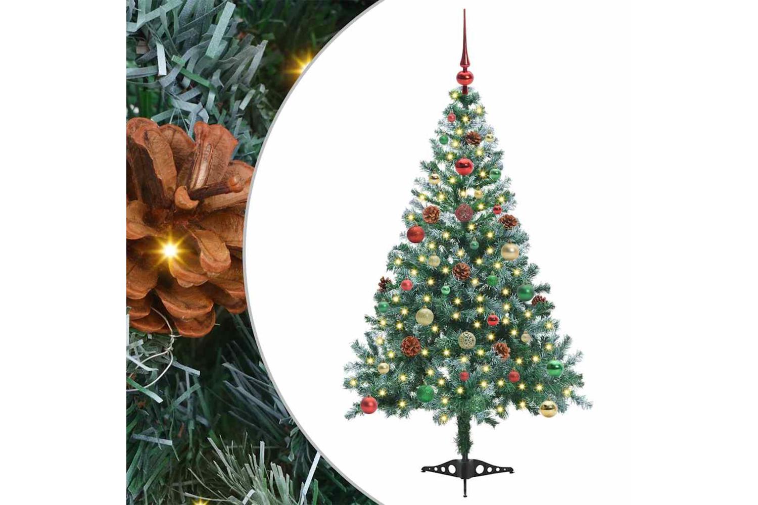 Vidaxl Artificial Christmas Tree With Stand Green 150 Cm Pvc And Steel