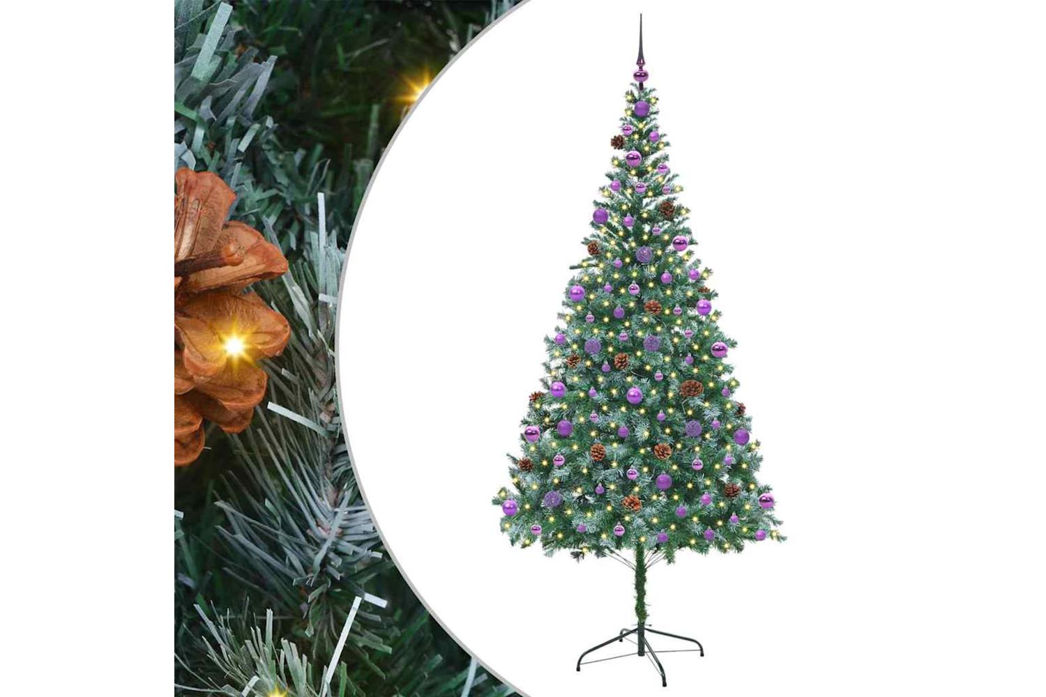 Vidaxl Artificial Christmas Tree With Stand Green 210 Cm Pvc And Steel