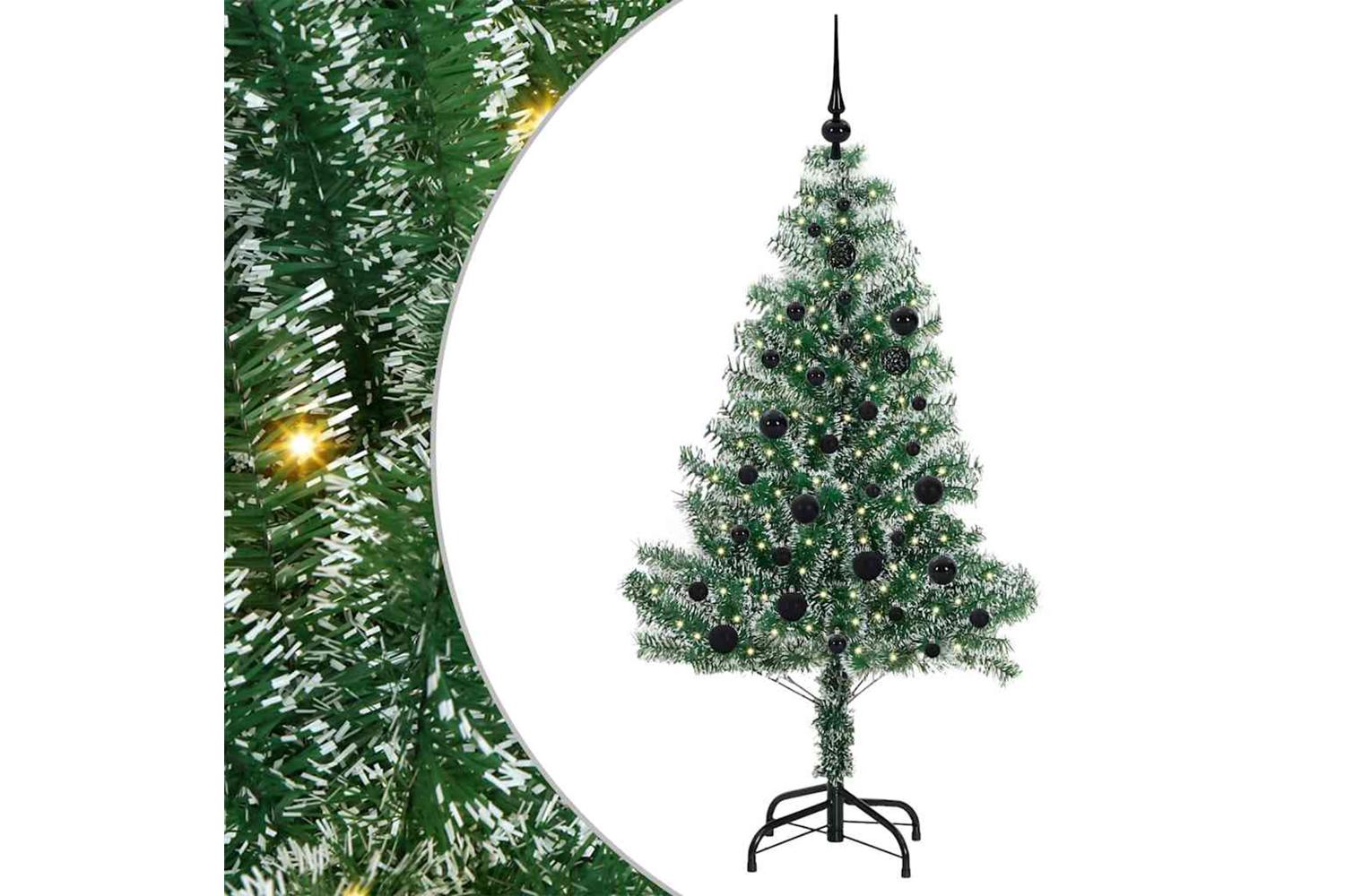Vidaxl Artificial Christmas Tree Snow Flocked With Led Light 150 Cm