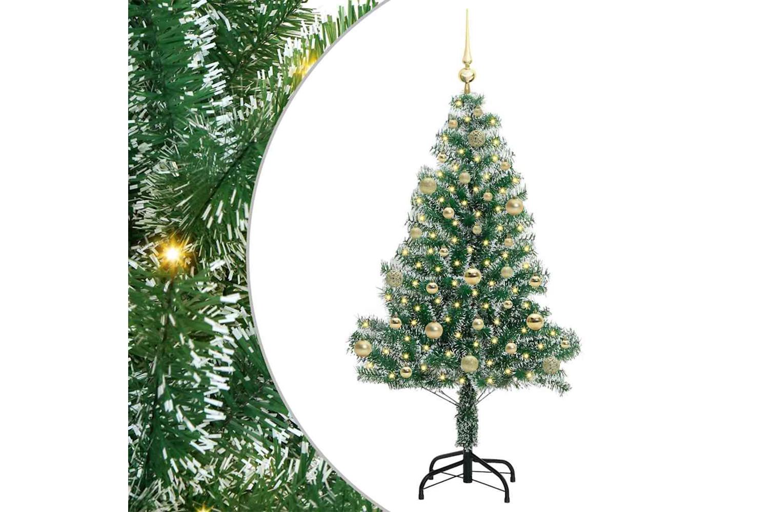 Vidaxl Artificial Christmas Tree Snow Flocked With Led Light 150 Cm