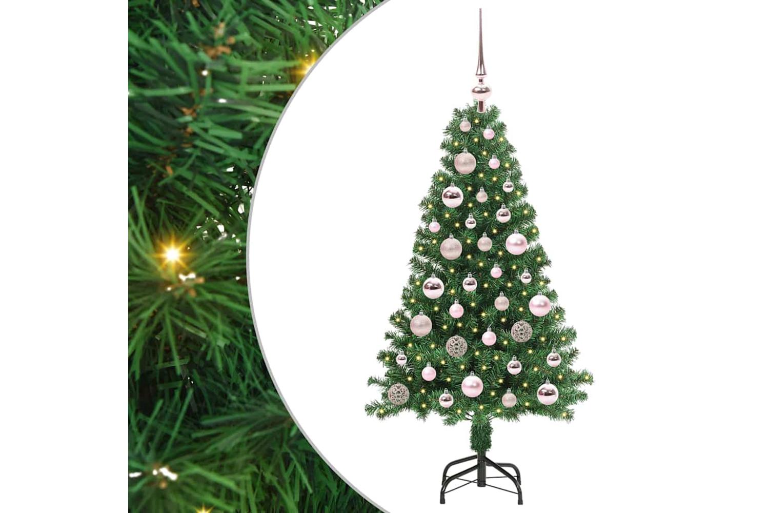 Vidaxl Artificial Christmas Tree With 150 Leds With Stand Green 120 Cm