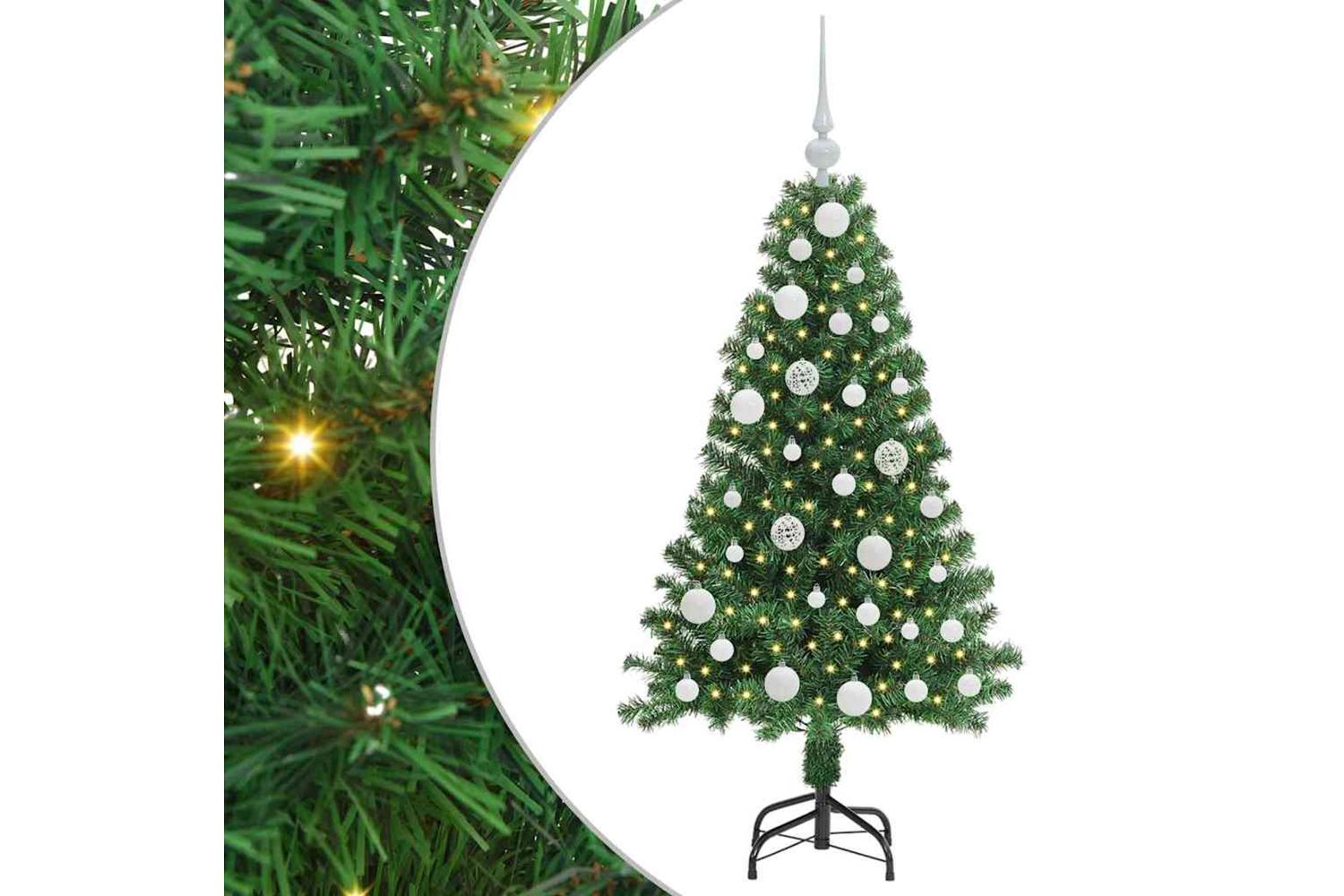 Vidaxl Artificial Christmas Tree With 150 Leds With Stand Green 120 Cm