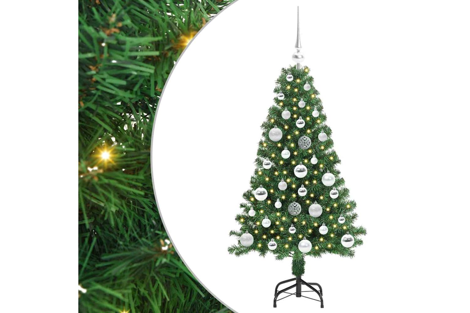 Vidaxl Artificial Christmas Tree With 150 Leds With Stand Green 120 Cm
