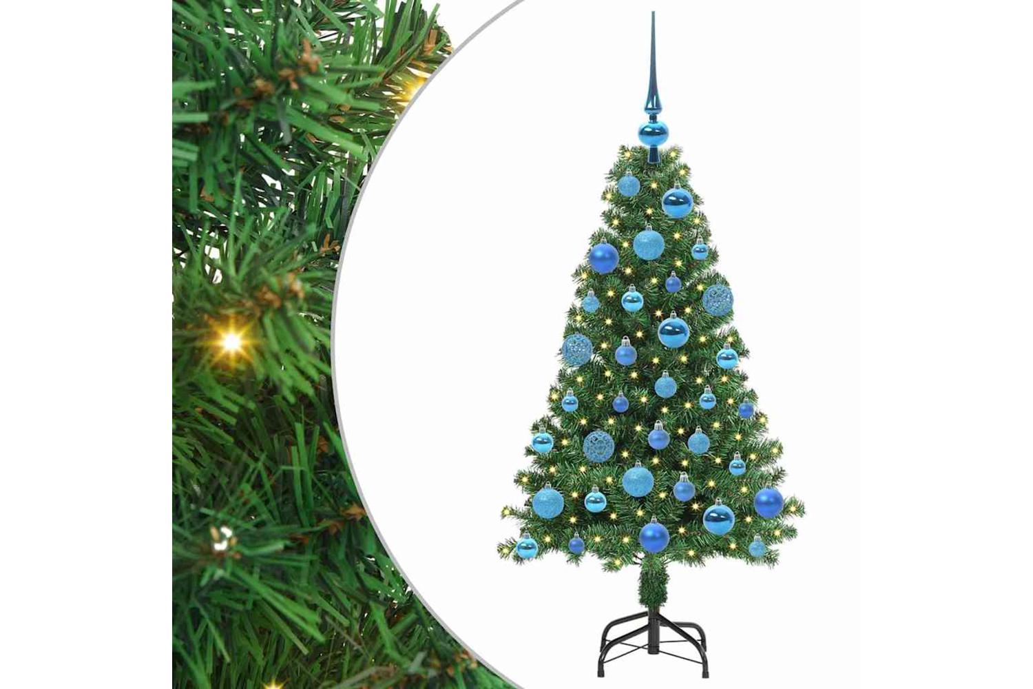 Vidaxl Artificial Christmas Tree With 150 Leds With Stand Green 120 Cm
