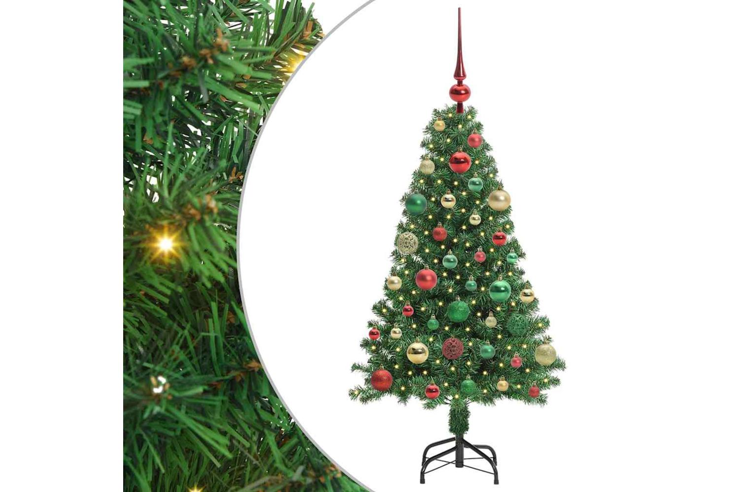 Vidaxl Artificial Christmas Tree With 150 Leds With Stand Green 120 Cm