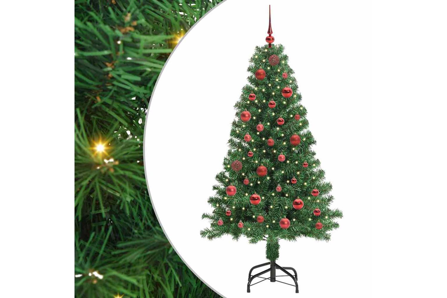 Vidaxl Artificial Christmas Tree With 150 Leds With Stand Green 150 Cm