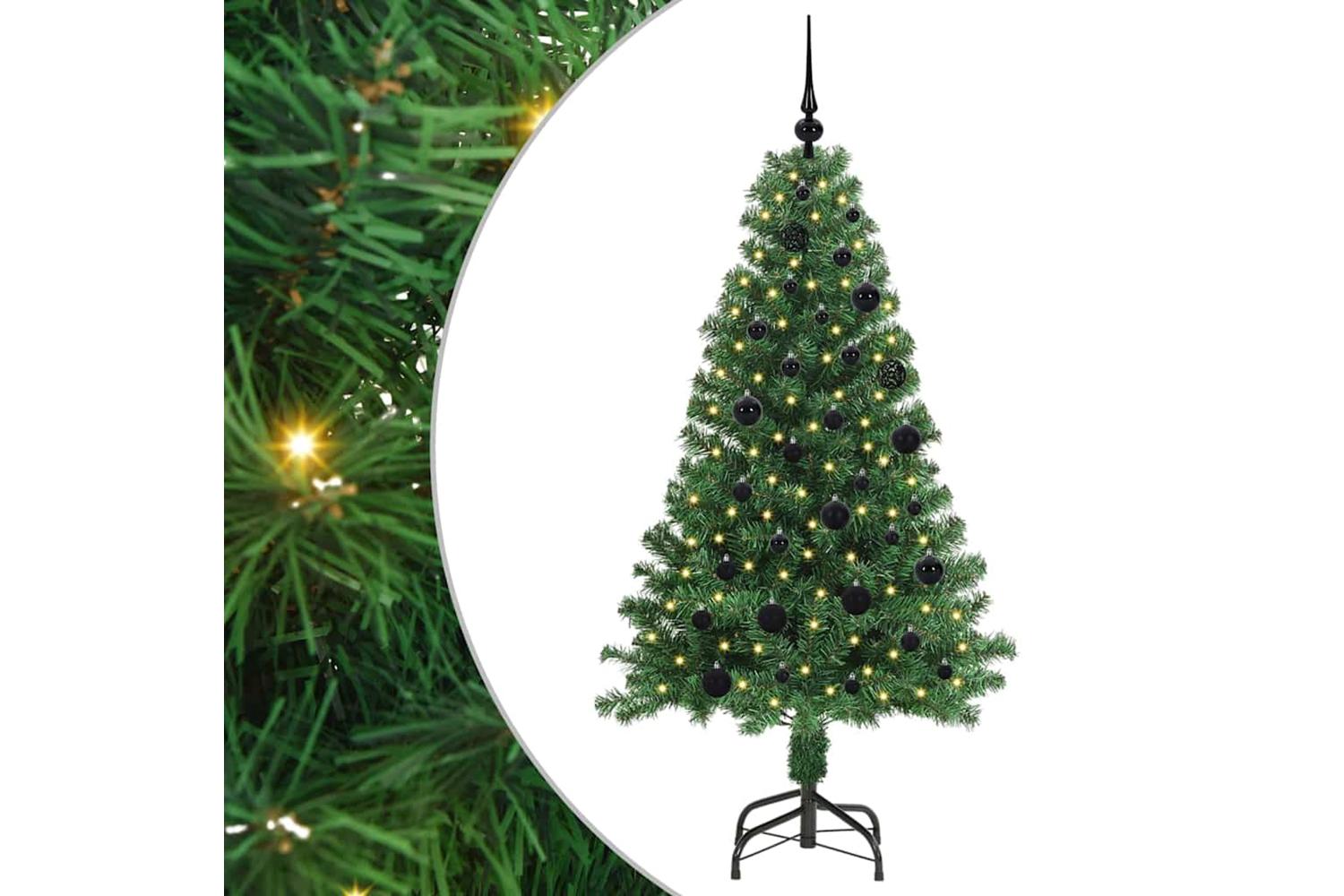 Vidaxl Artificial Christmas Tree With 150 Leds With Stand Green 150 Cm