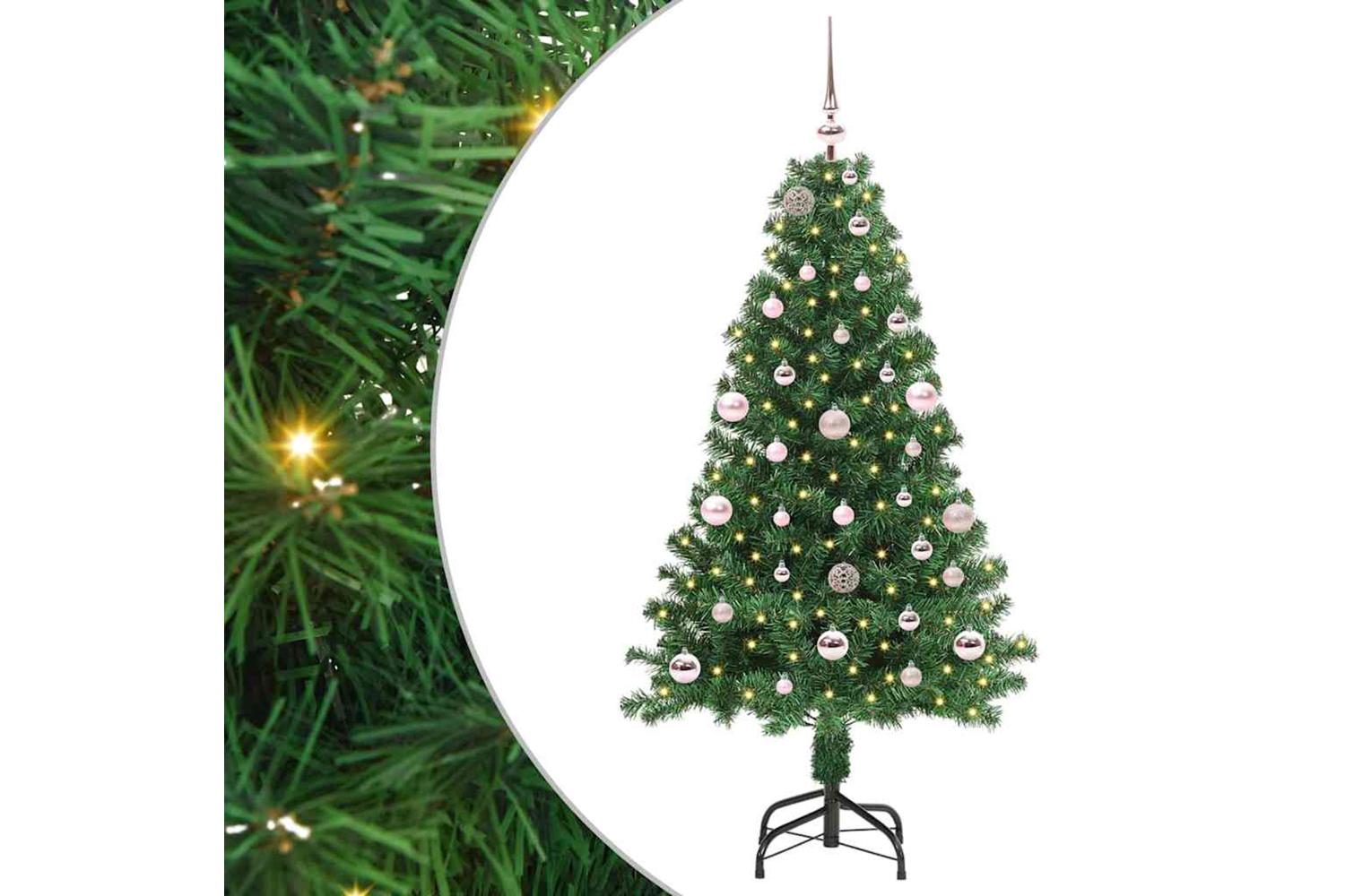 Vidaxl Artificial Christmas Tree With 150 Leds With Stand Green 150 Cm