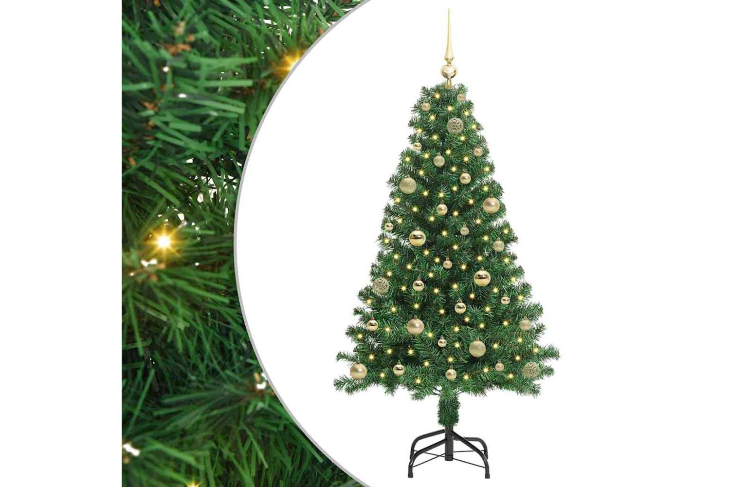 Vidaxl Artificial Christmas Tree With 150 Leds With Stand Green 150 Cm