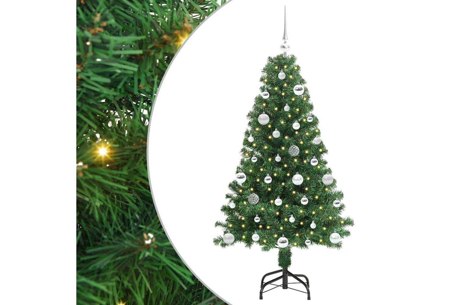 Vidaxl Artificial Christmas Tree With 150 Leds With Stand Green 150 Cm