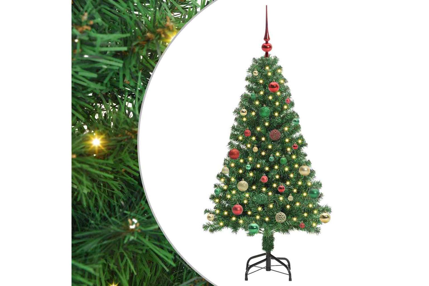 Vidaxl Artificial Christmas Tree With 150 Leds With Stand Green 150 Cm