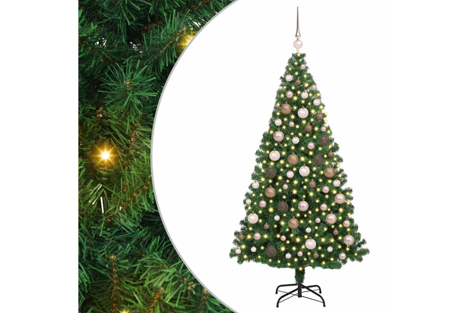 Vidaxl Artificial Christmas Tree With 300 Leds With Stand Green 180 Cm