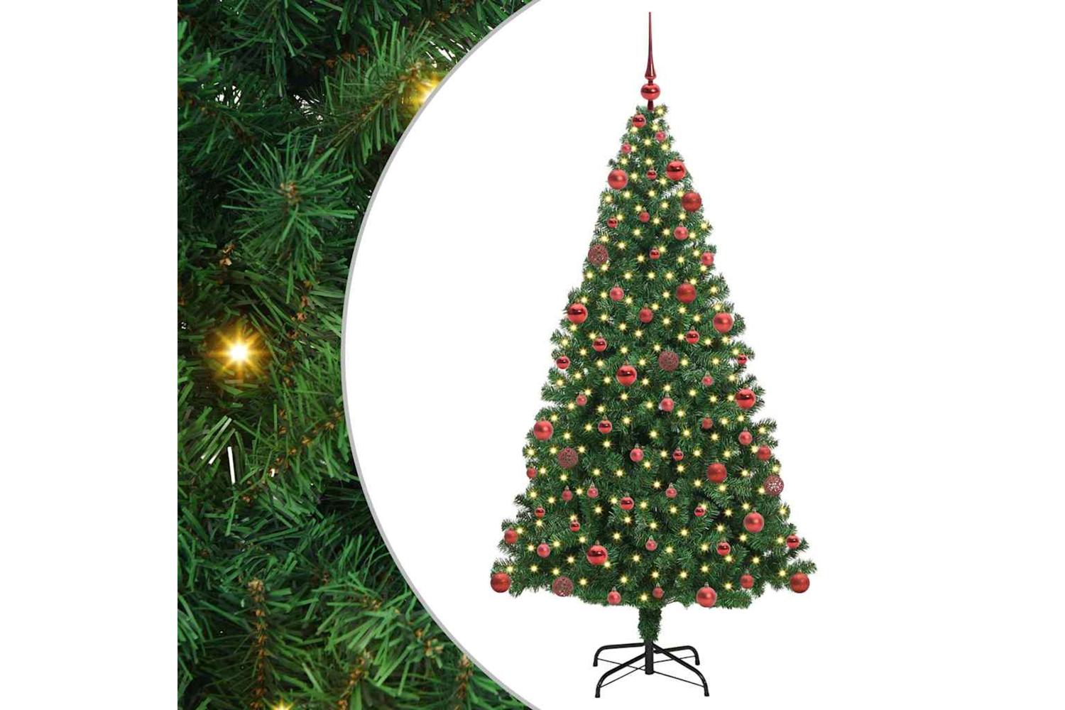 Vidaxl Artificial Christmas Tree With 300 Leds With Stand Green 180 Cm