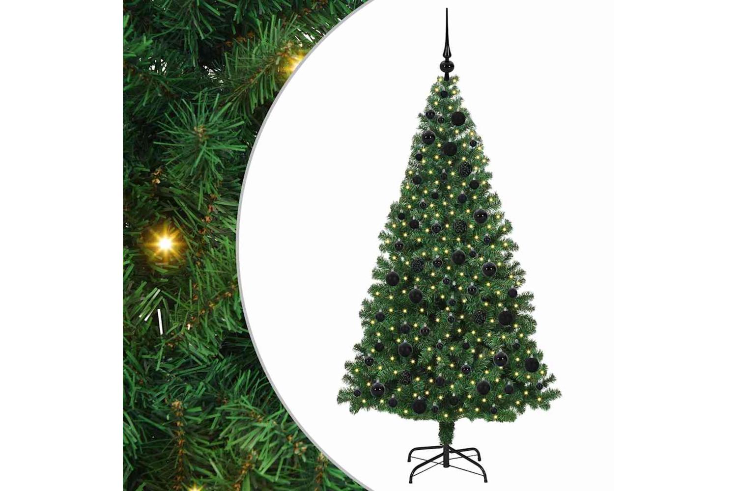 Vidaxl Artificial Christmas Tree With 300 Leds With Stand Green 180 Cm