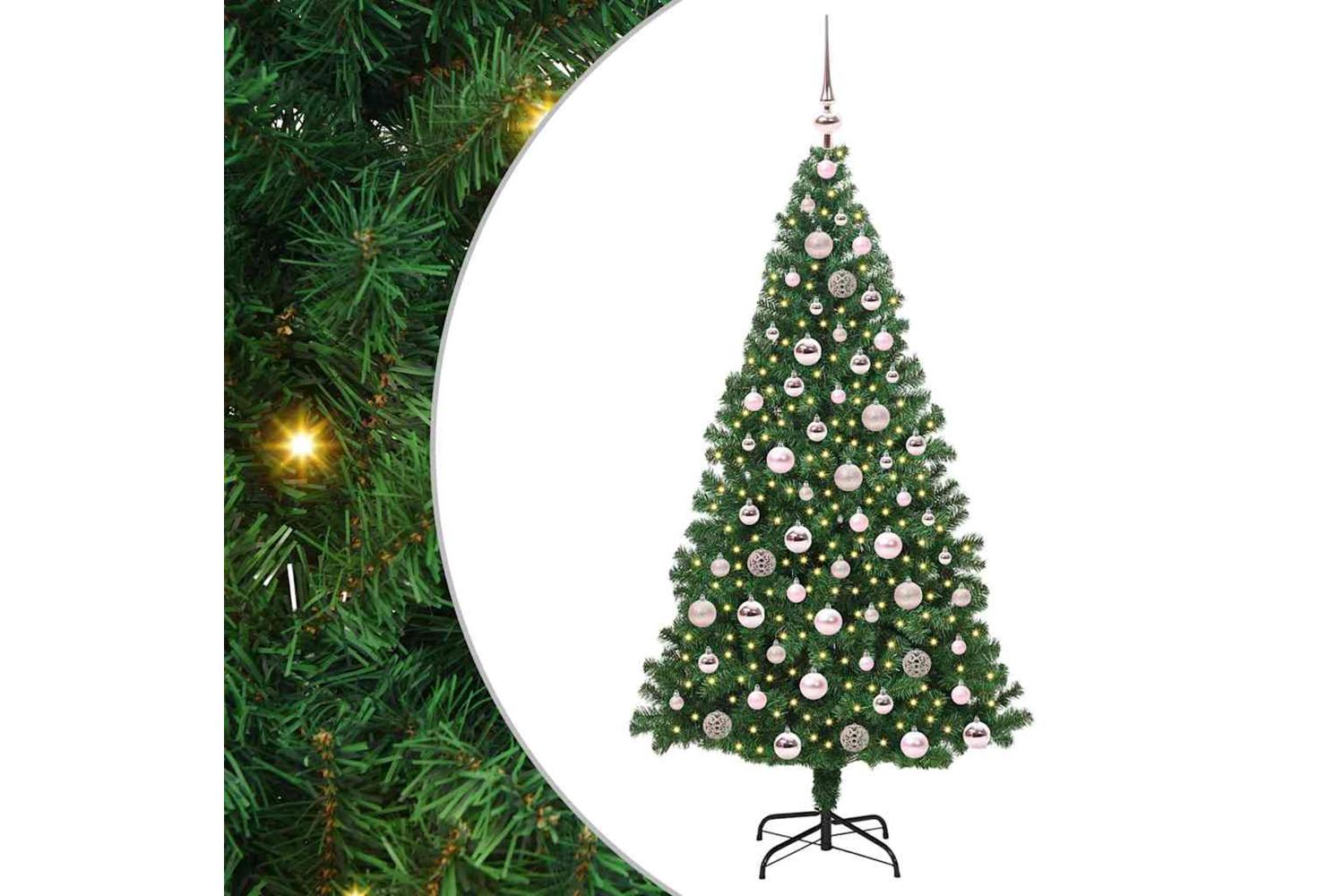 Vidaxl Artificial Christmas Tree With 300 Leds With Stand Green 180 Cm