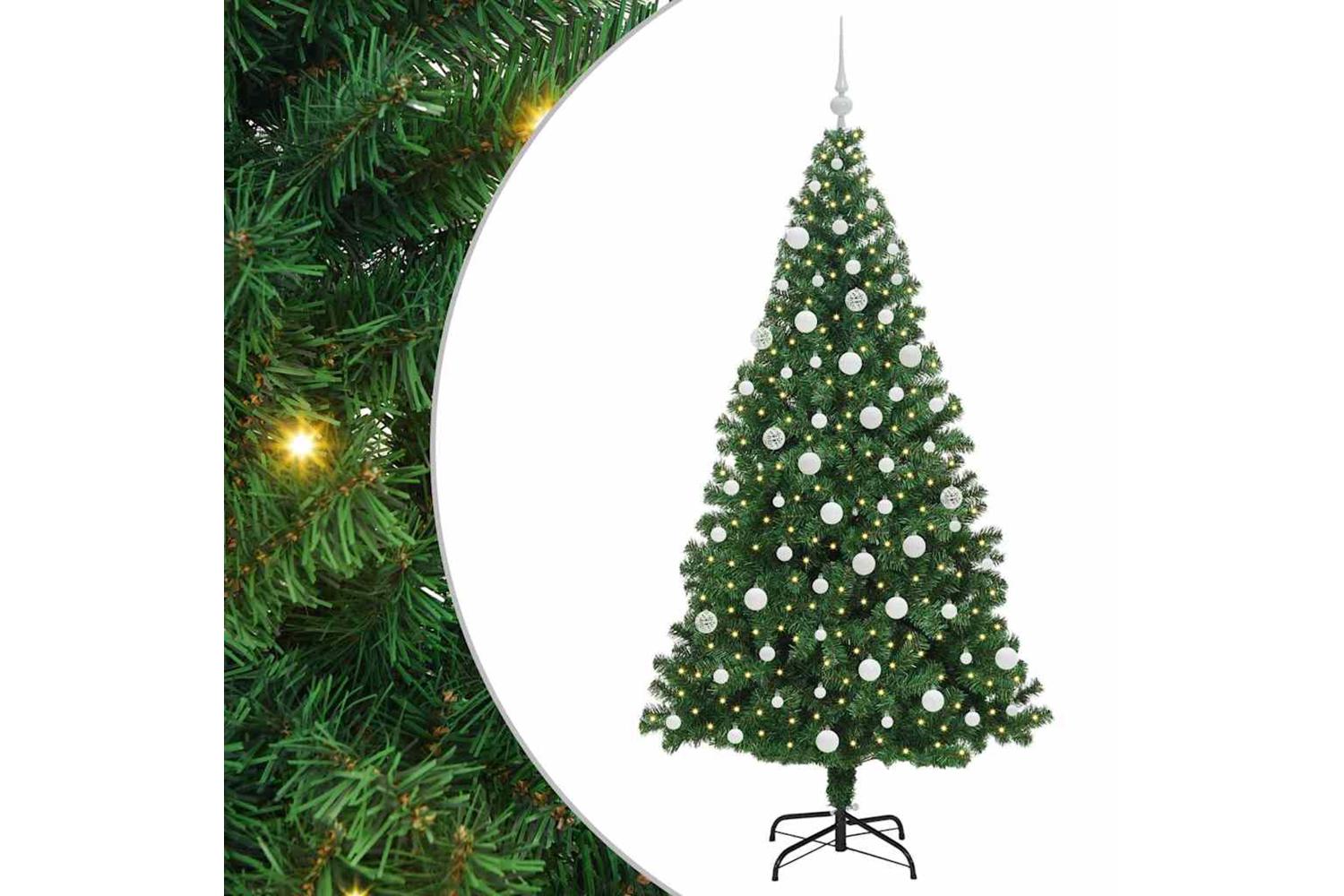 Vidaxl Artificial Christmas Tree With 300 Leds With Stand Green 180 Cm