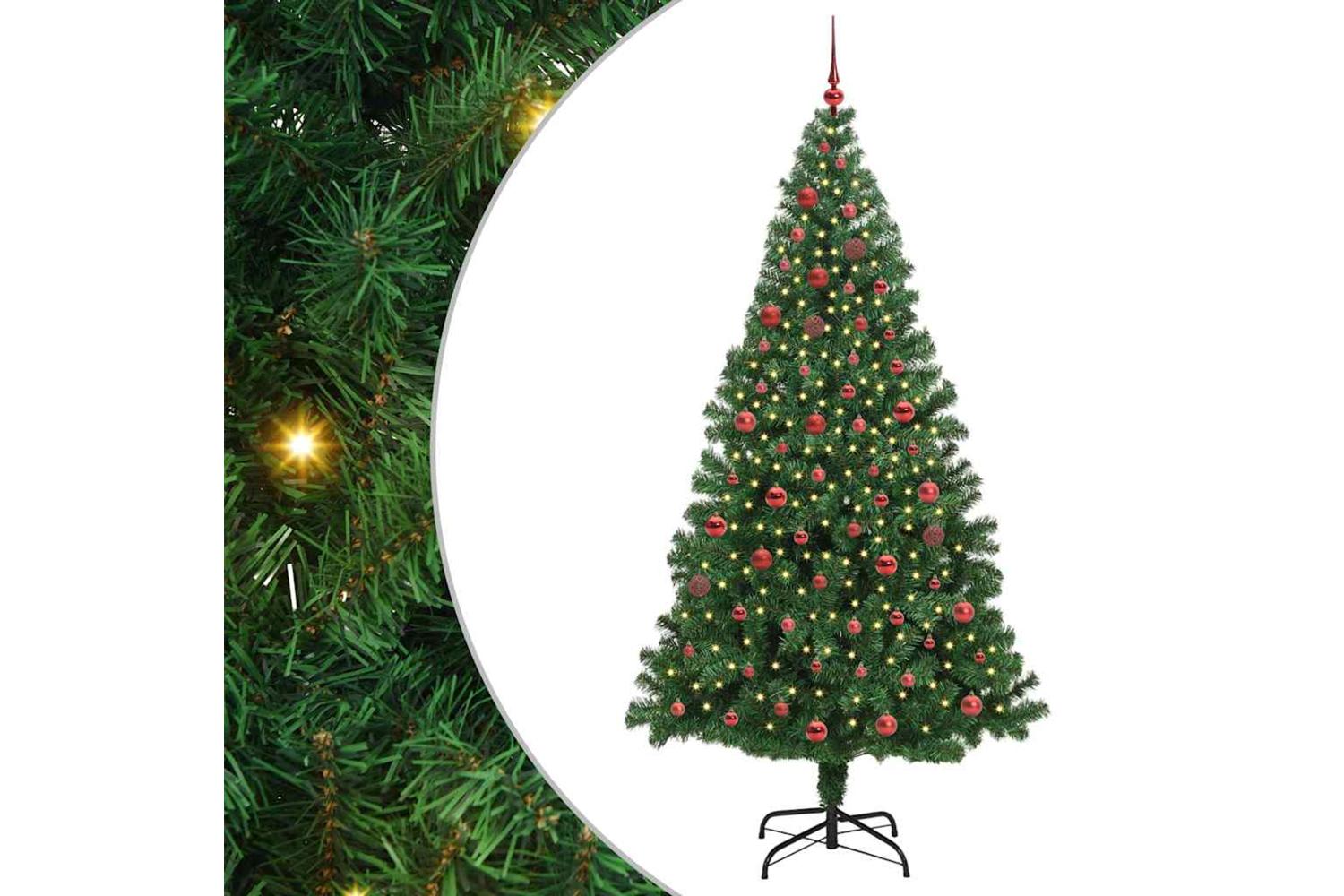 Vidaxl Artificial Christmas Tree With 300 Leds With Stand Green 210 Cm