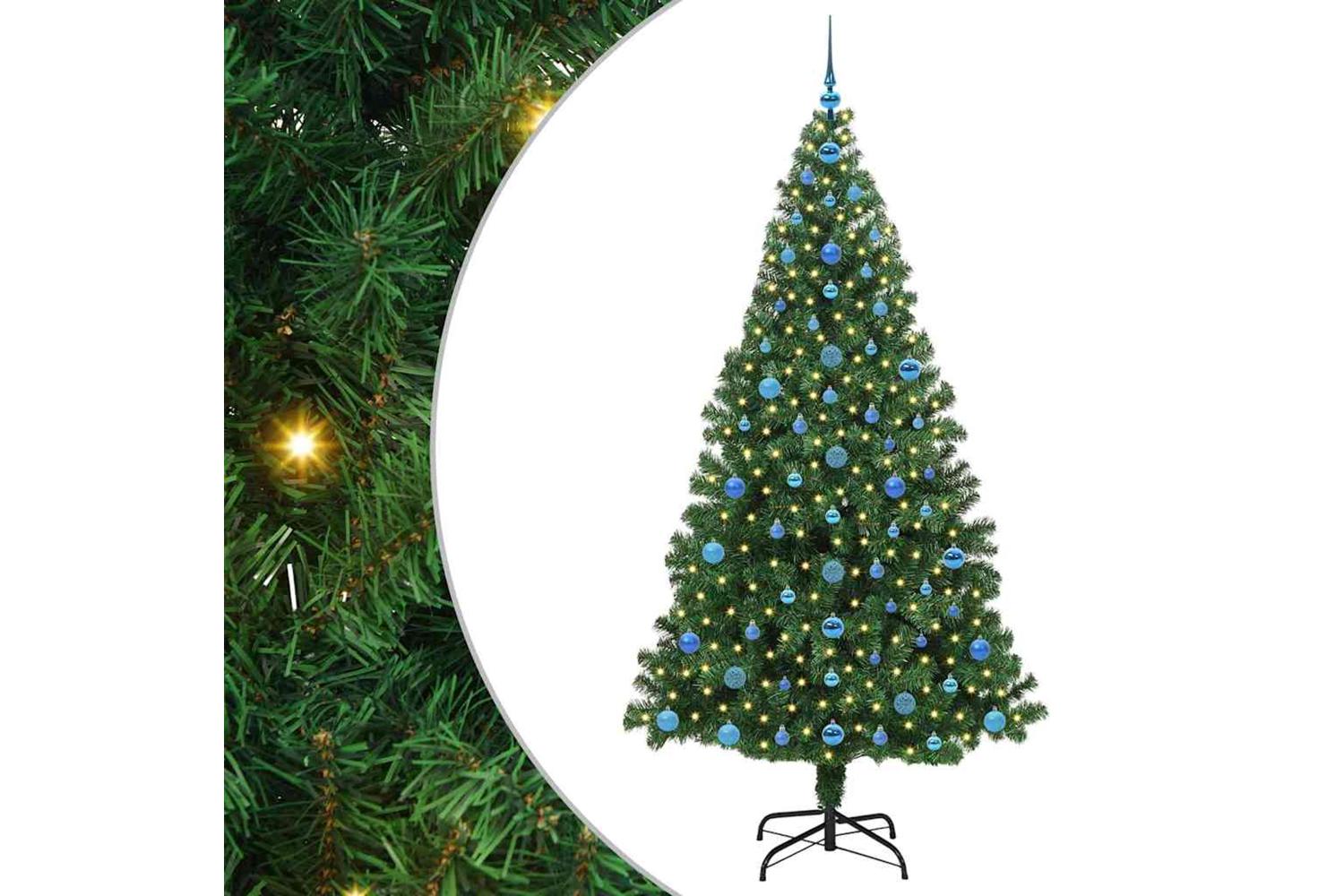 Vidaxl Artificial Christmas Tree With 300 Leds With Stand Green 210 Cm