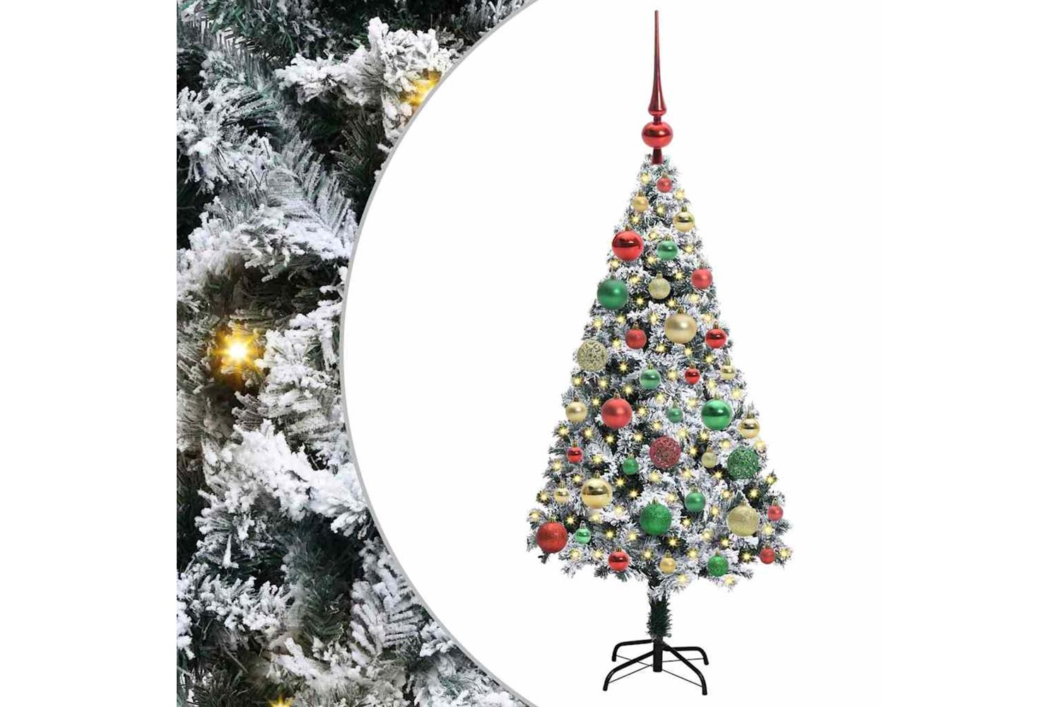 Vidaxl Artificial Christmas Tree With 150 Leds With Stand Green 120 Cm