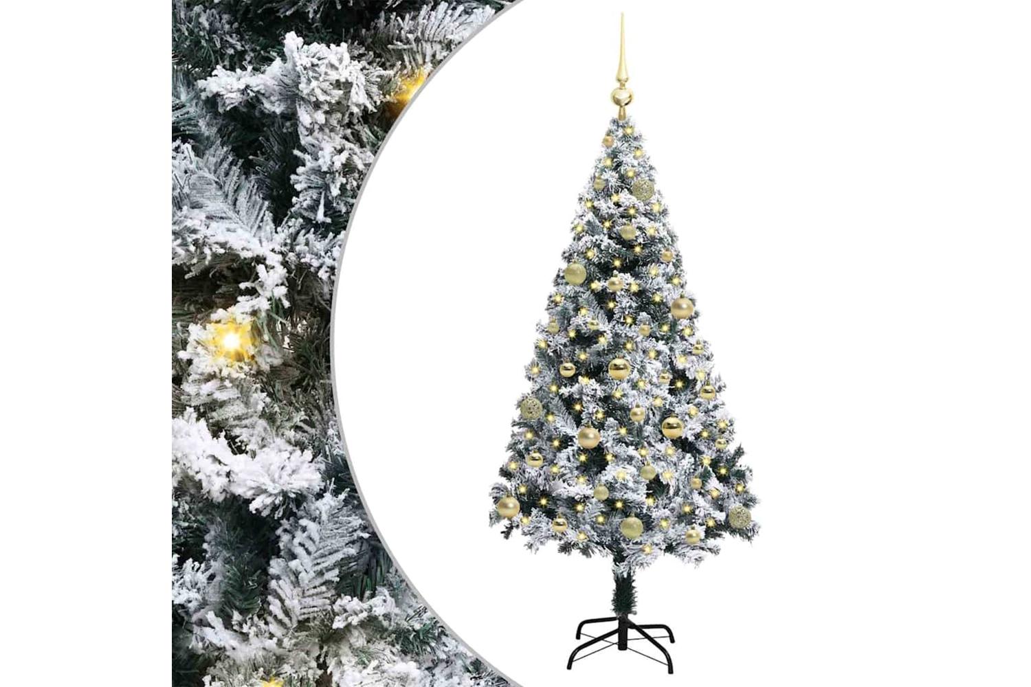 Vidaxl Artificial Christmas Tree With 150 Leds With Stand Green 150 Cm