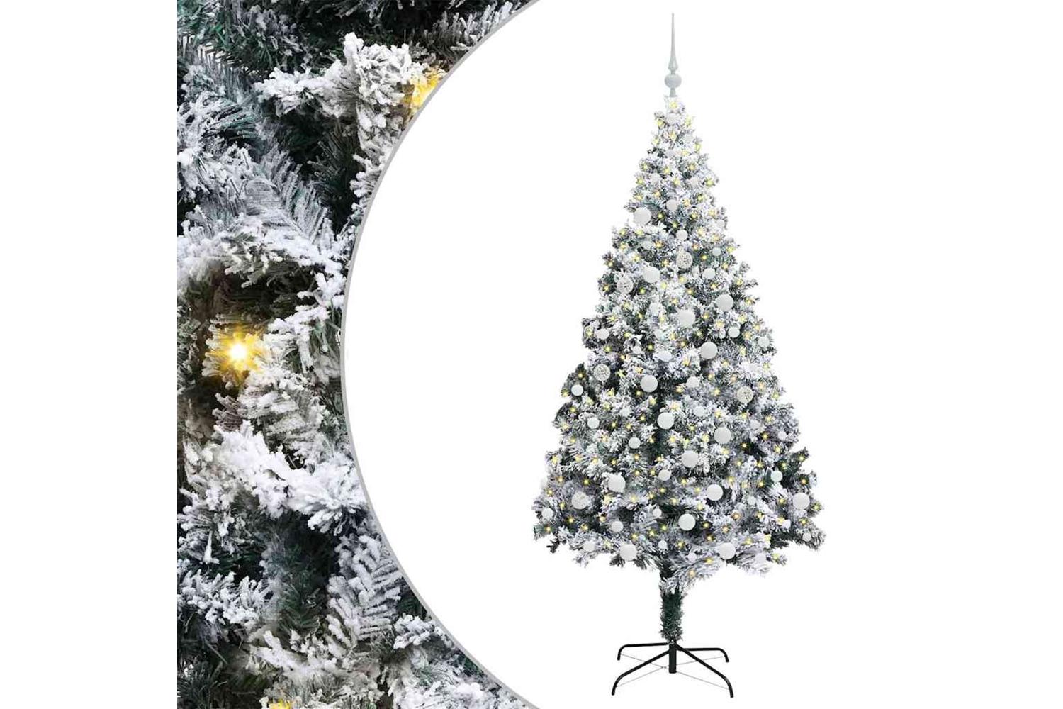 Vidaxl Artificial Christmas Tree With 300 Leds With Stand Green 180 Cm