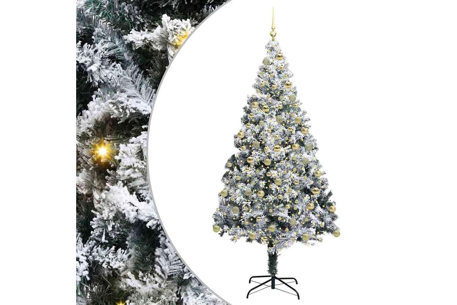 Vidaxl Artificial Christmas Tree With 300 Leds With Stand Green 180 Cm