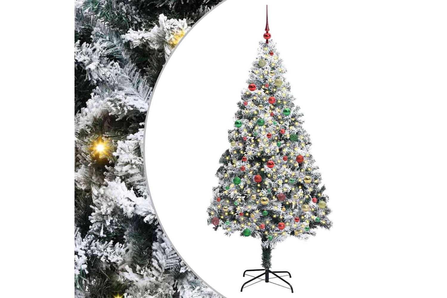 Vidaxl Artificial Christmas Tree With 300 Leds With Stand Green 180 Cm