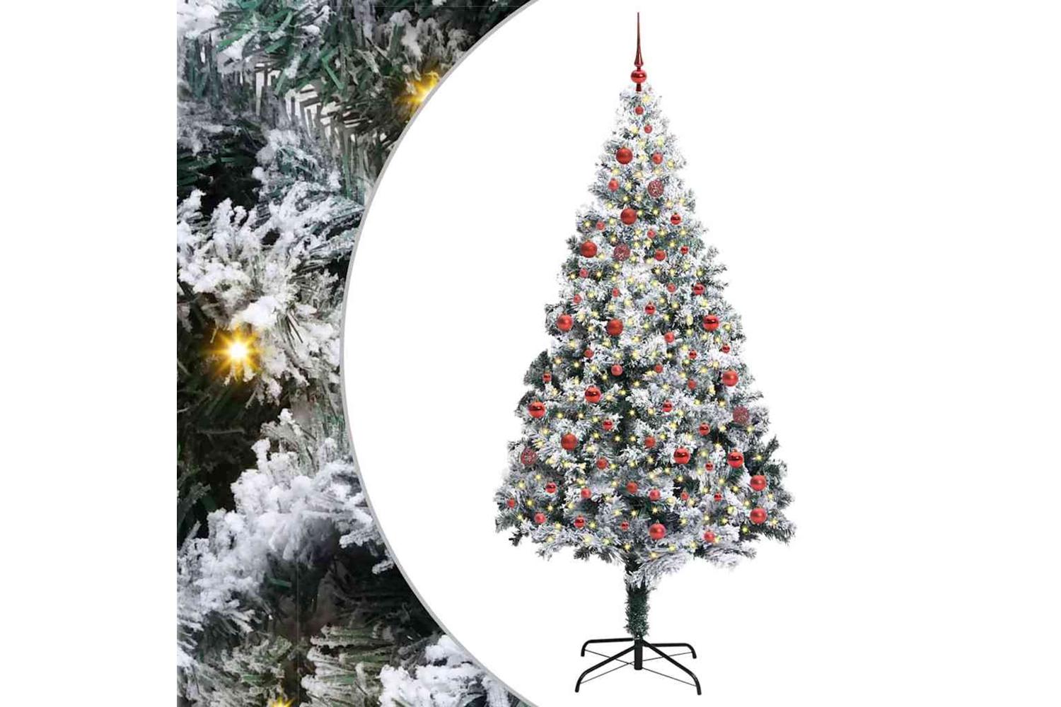Vidaxl Artificial Christmas Tree With 300 Leds With Stand Green 210 Cm