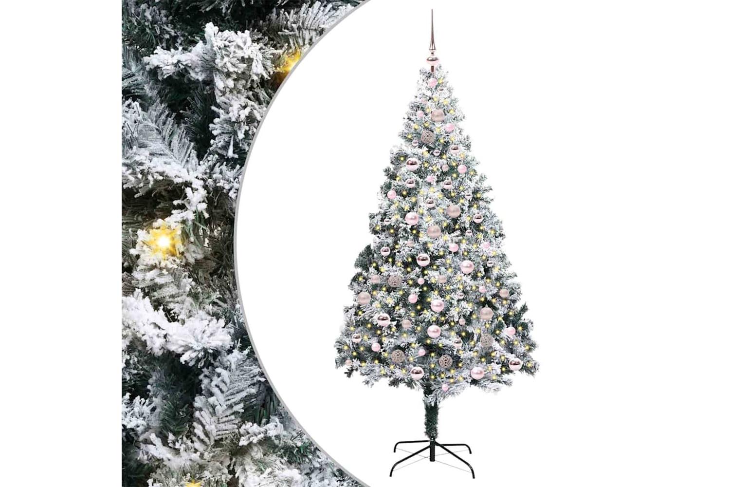 Vidaxl Artificial Christmas Tree With 300 Leds With Stand Green 210 Cm