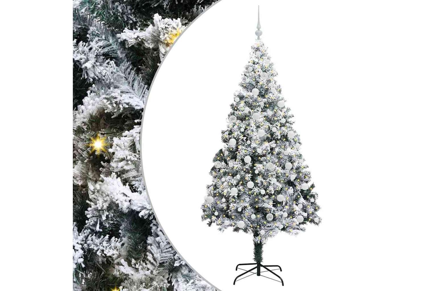 Vidaxl Artificial Christmas Tree With 300 Leds With Stand Green 210 Cm