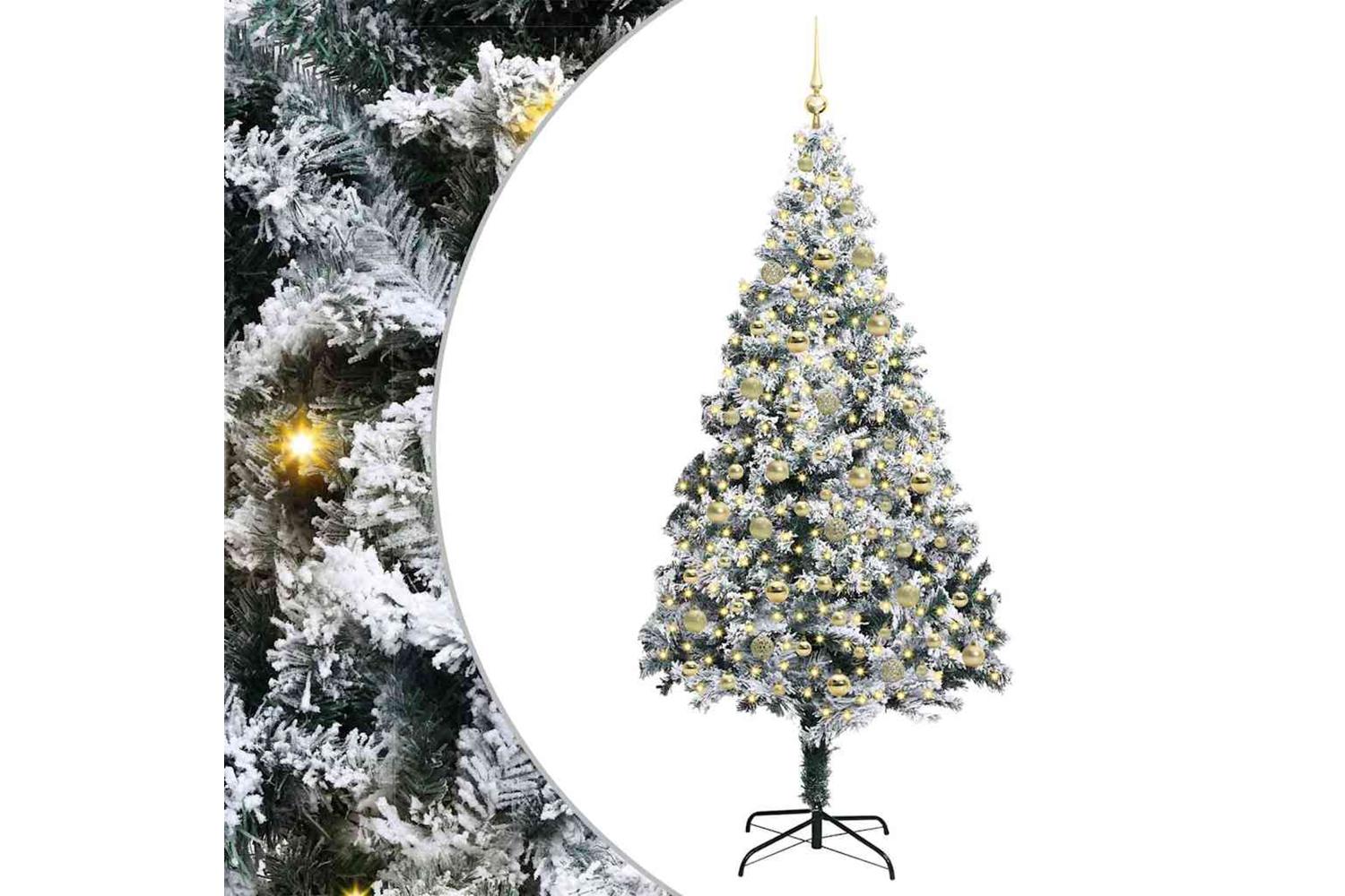 Vidaxl Artificial Christmas Tree With 300 Leds With Stand Green 210 Cm