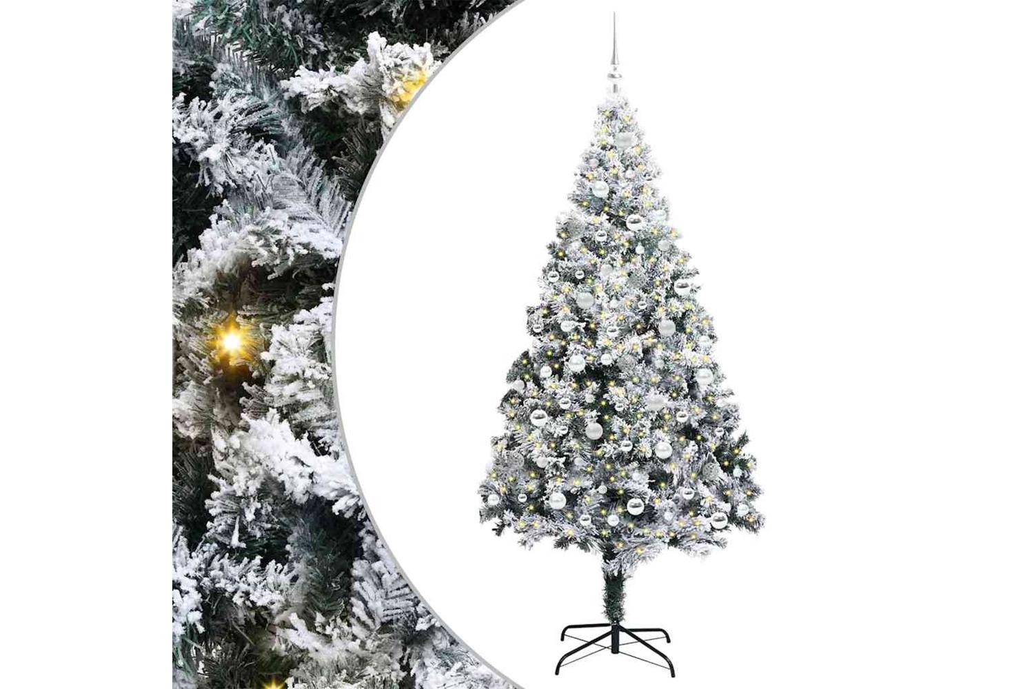 Vidaxl Artificial Christmas Tree With 300 Leds With Stand Green 210 Cm