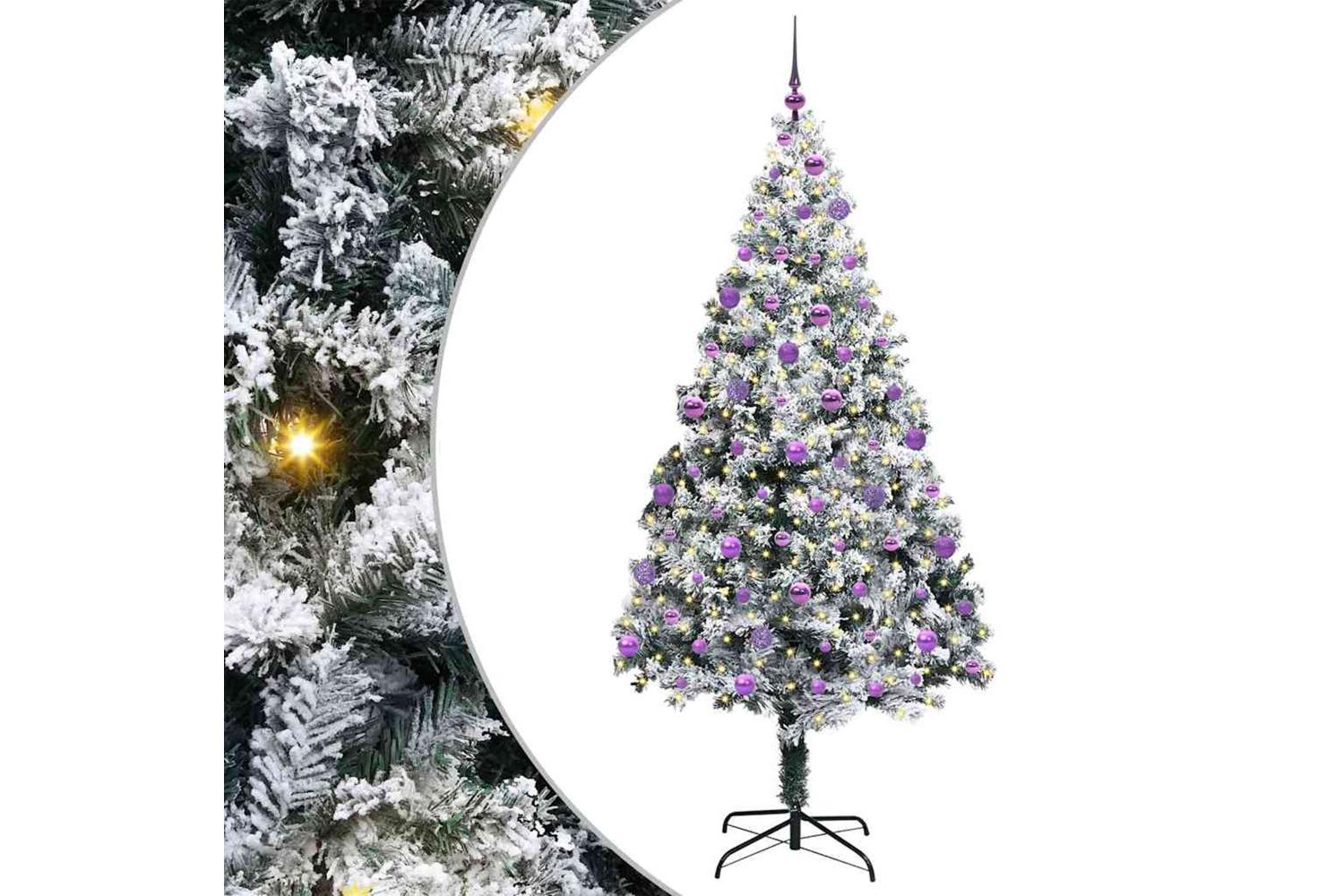 Vidaxl Artificial Christmas Tree With 300 Leds With Stand Green 210 Cm